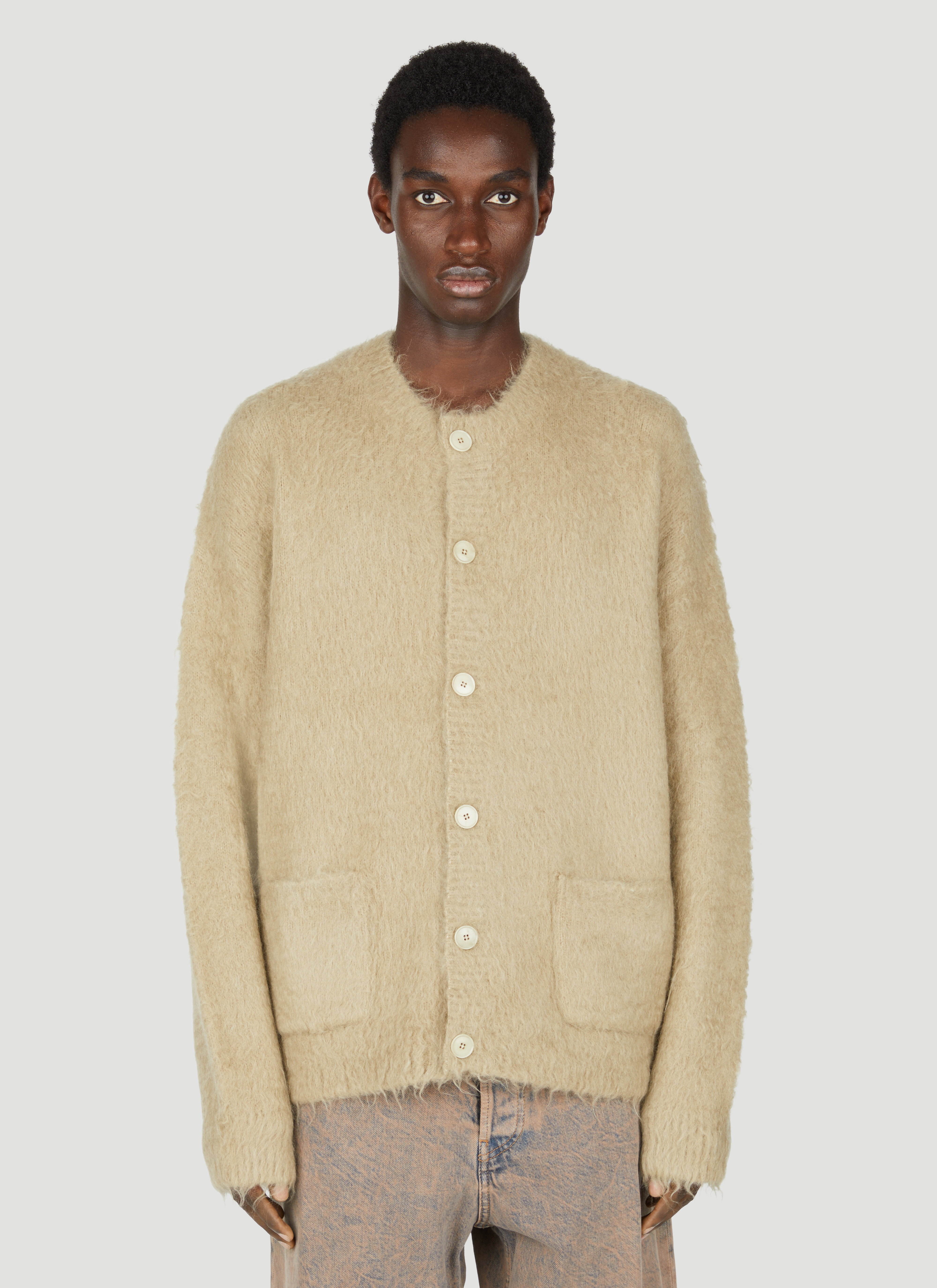 Acne Studios Fuzzy Cardigan en Khaki pour homme | LN-CC®