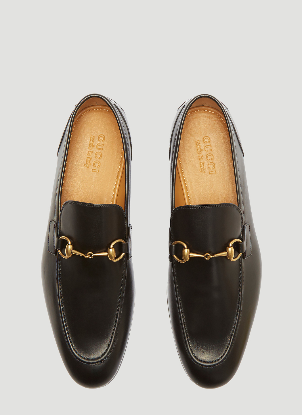 Gucci Jordaan Leather Loafers In Black Ln Cc