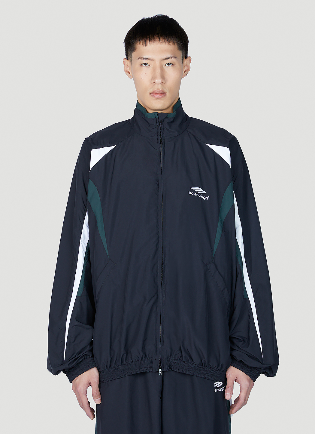 Balenciaga colorblocked cotton on sale oversized track jacket