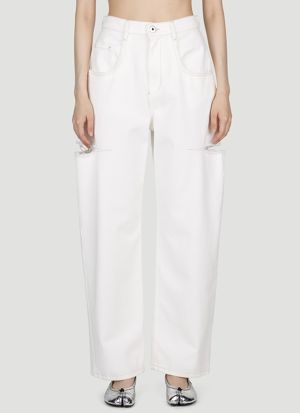 Maison Margiela Ladies High-waisted Denim Culottes