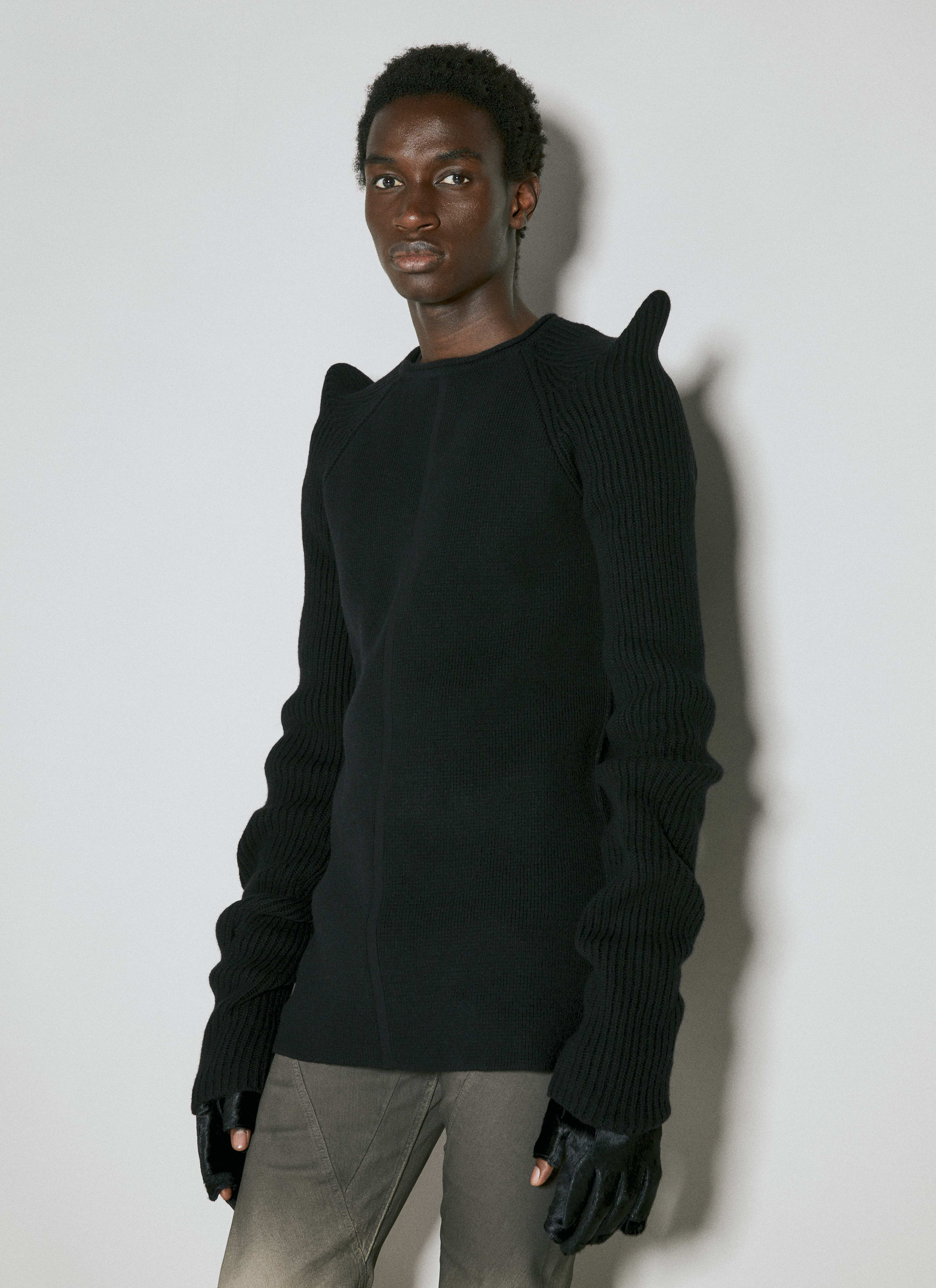 CamaragrancanariaShops Switzerland - Black Long sweater Rick Owens -  office-accessories men polo-shirts footwear caps