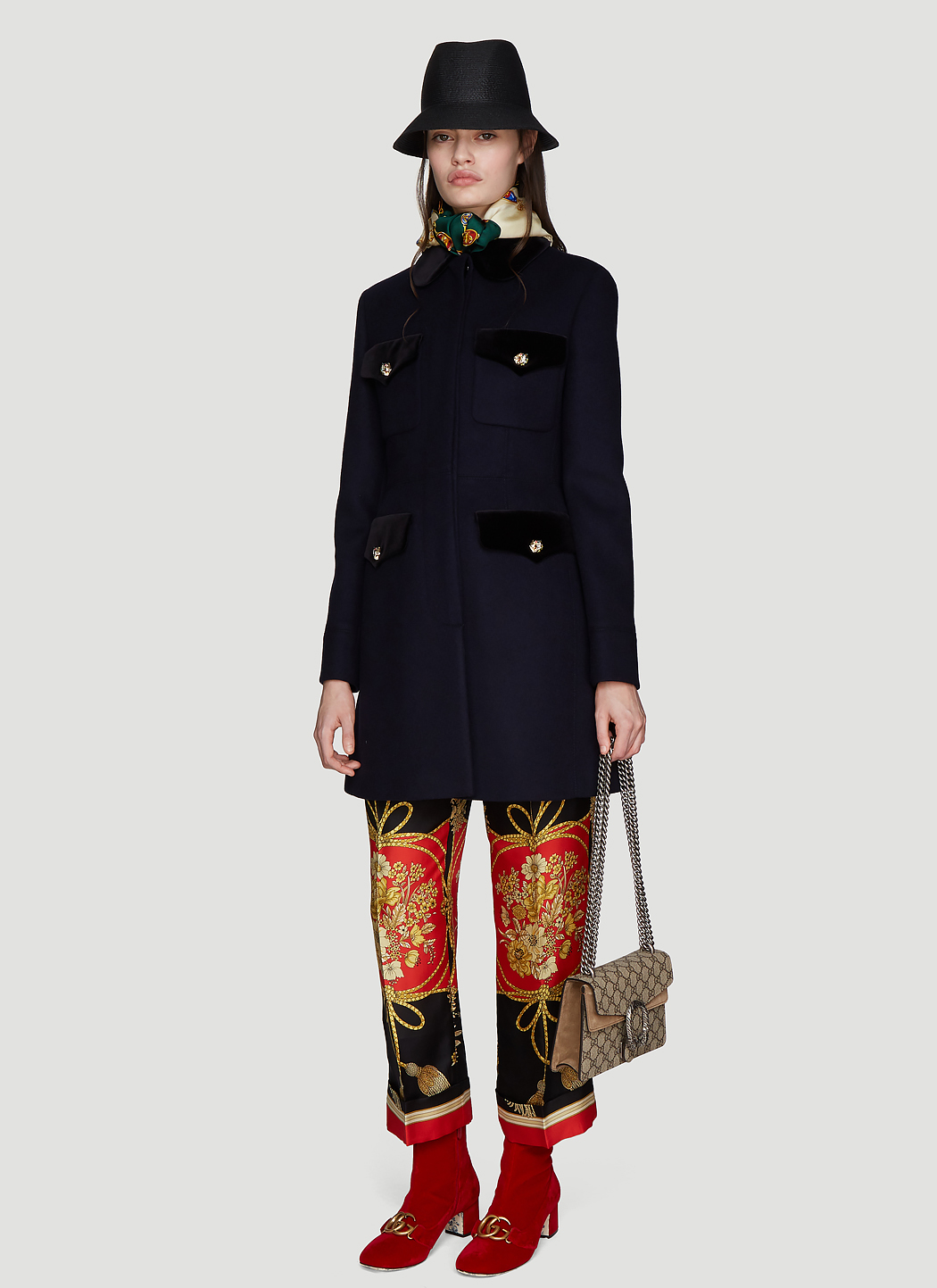 Gucci Tailored Wool Coat in Blue | LN-CC
