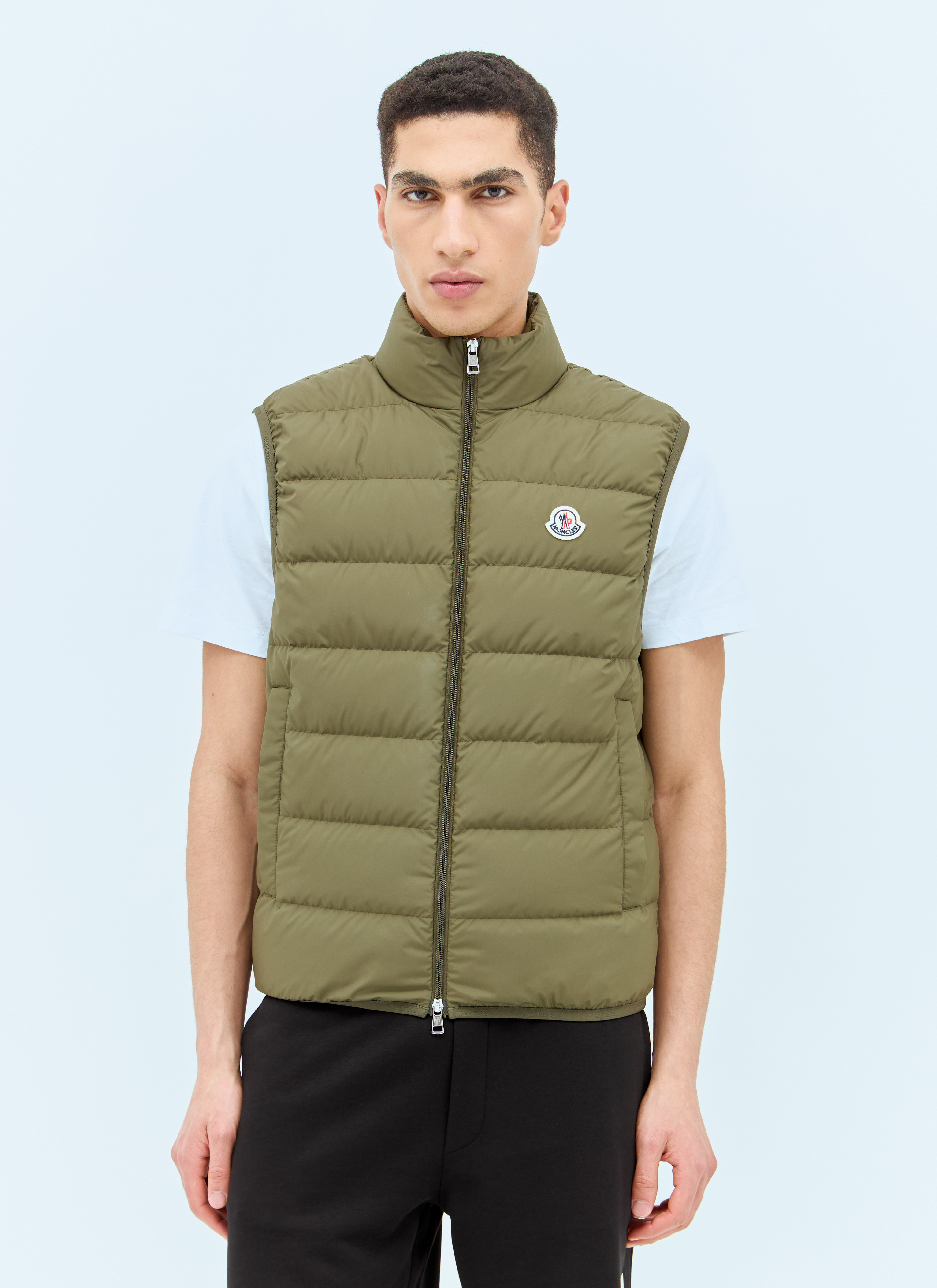 Moncler Men's' Contrin Down Gilet in Green | LN-CC®