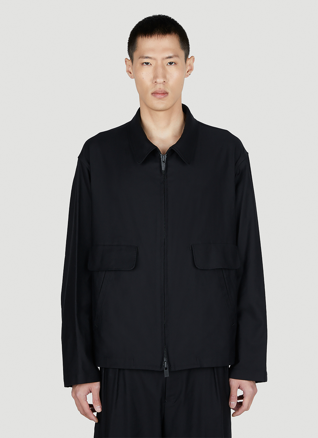 Yohji Yamamoto Men's' A-One Layer Jacket in Black | LN-CC®