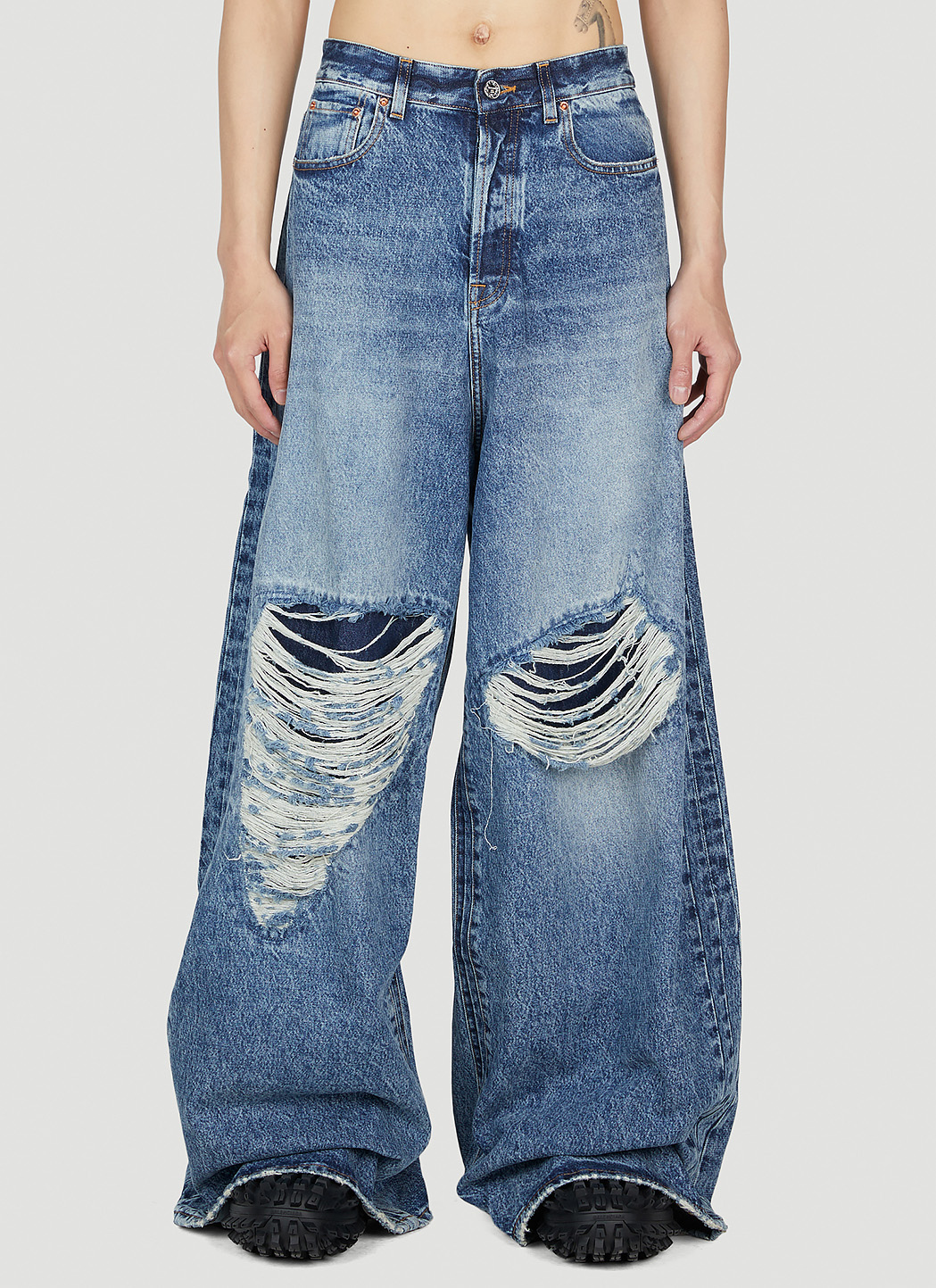 QC] VETEMENTS Blue Distressed Jeans : r/QualityReps