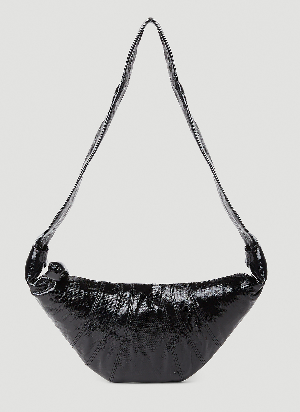 Black Croissant large coated-cotton cross-body bag