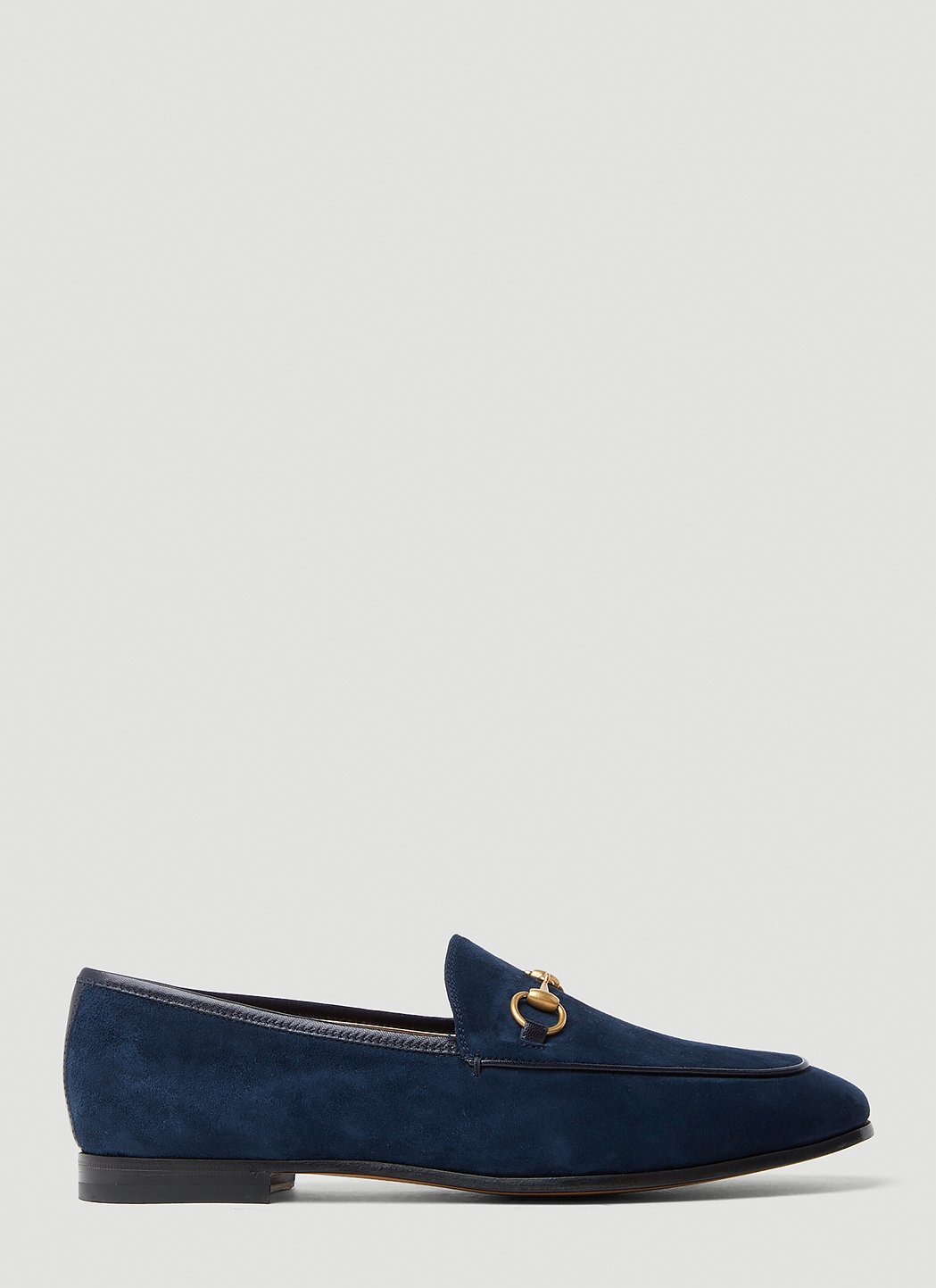 Gucci Jordaan Suede Loafers in Blue LN CC