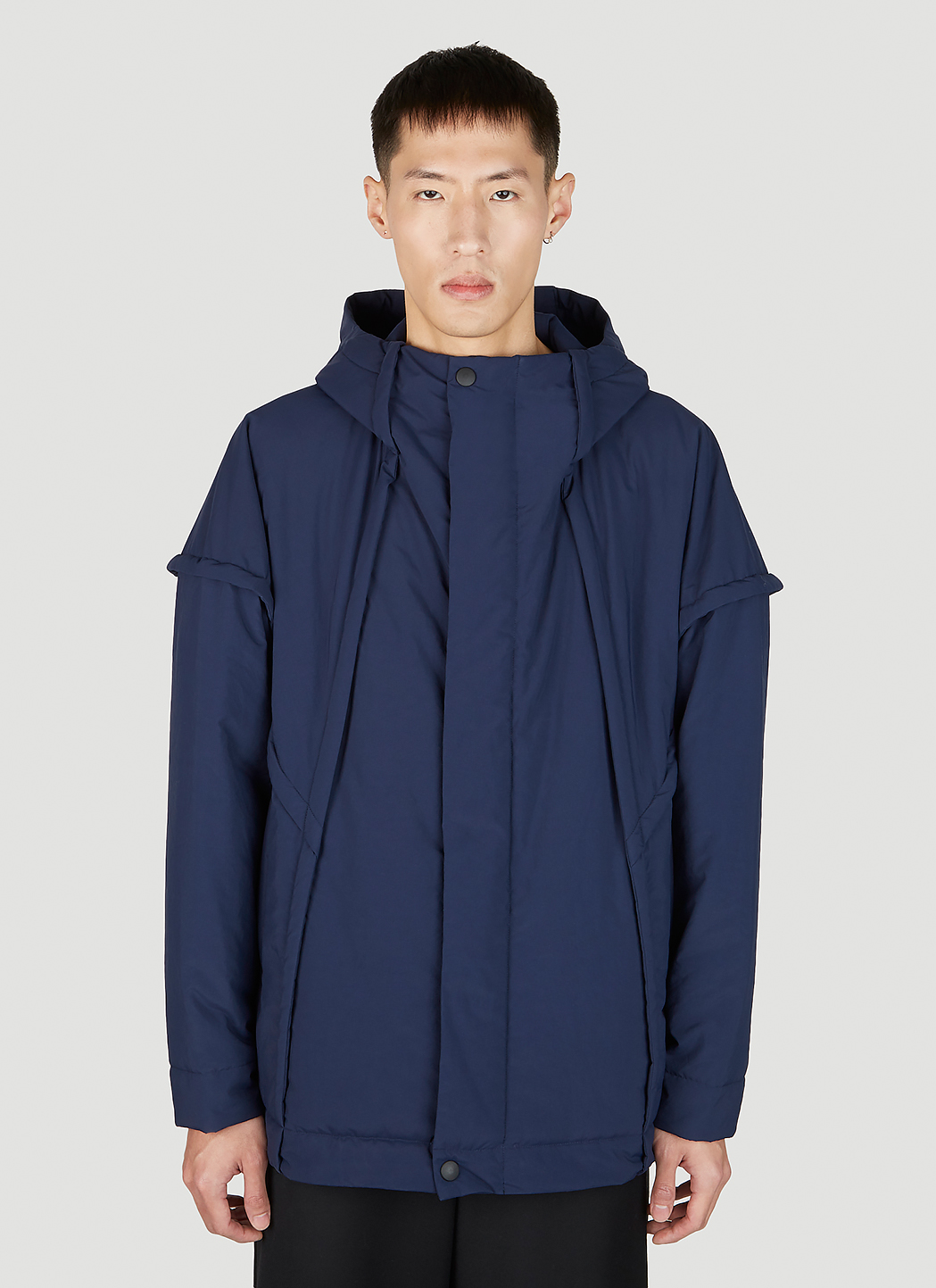 Homme Plissé Issey Miyake Men's Frame Coat in Blue | LN-CC®