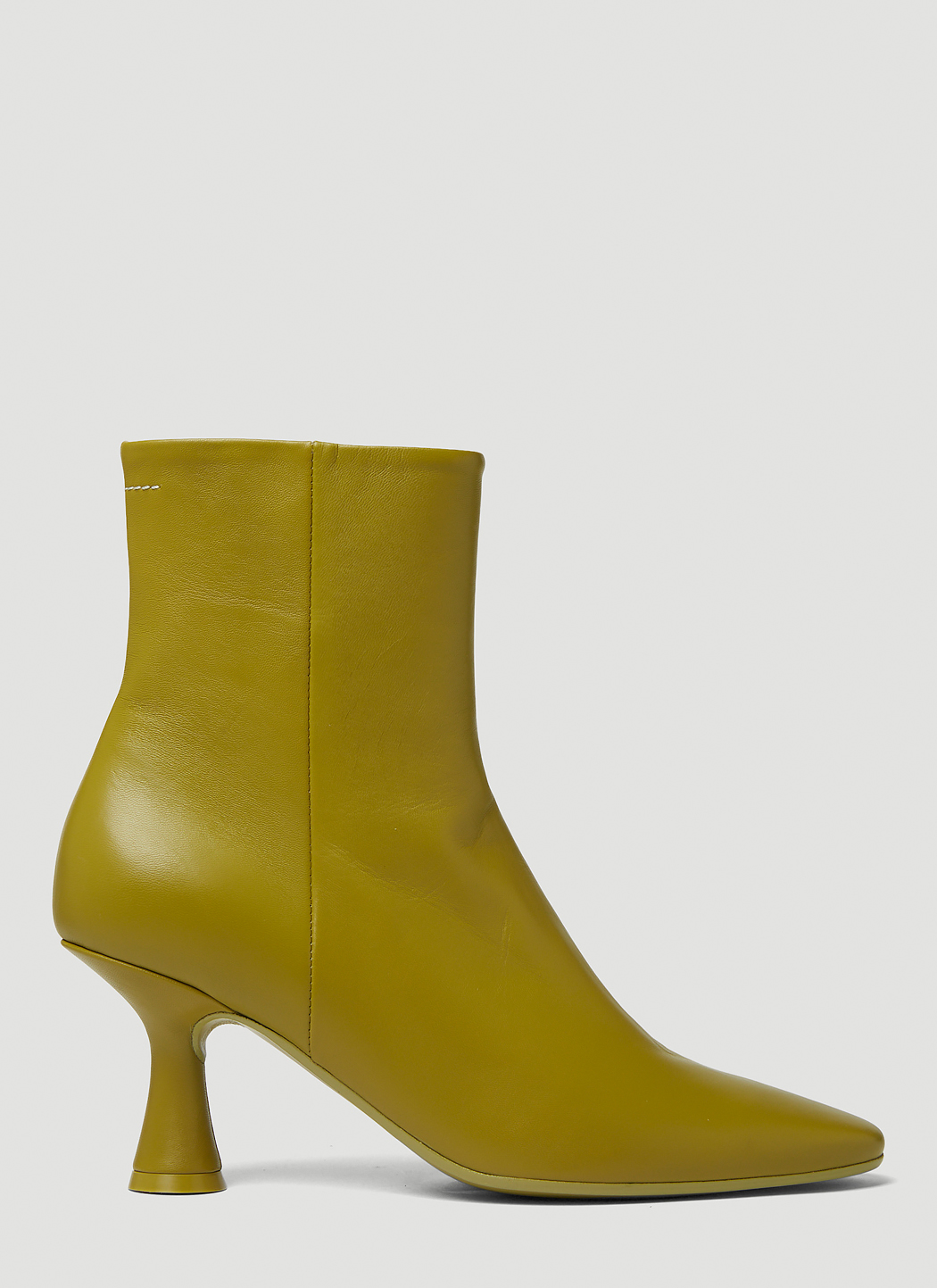 MM6 Maison Margiela Women's Pointed Heeled Boots in Green | LN