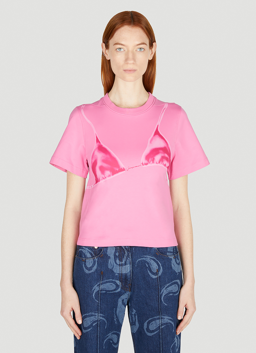 Jacquemus Le Bikini T Shirt in Pink LN CC