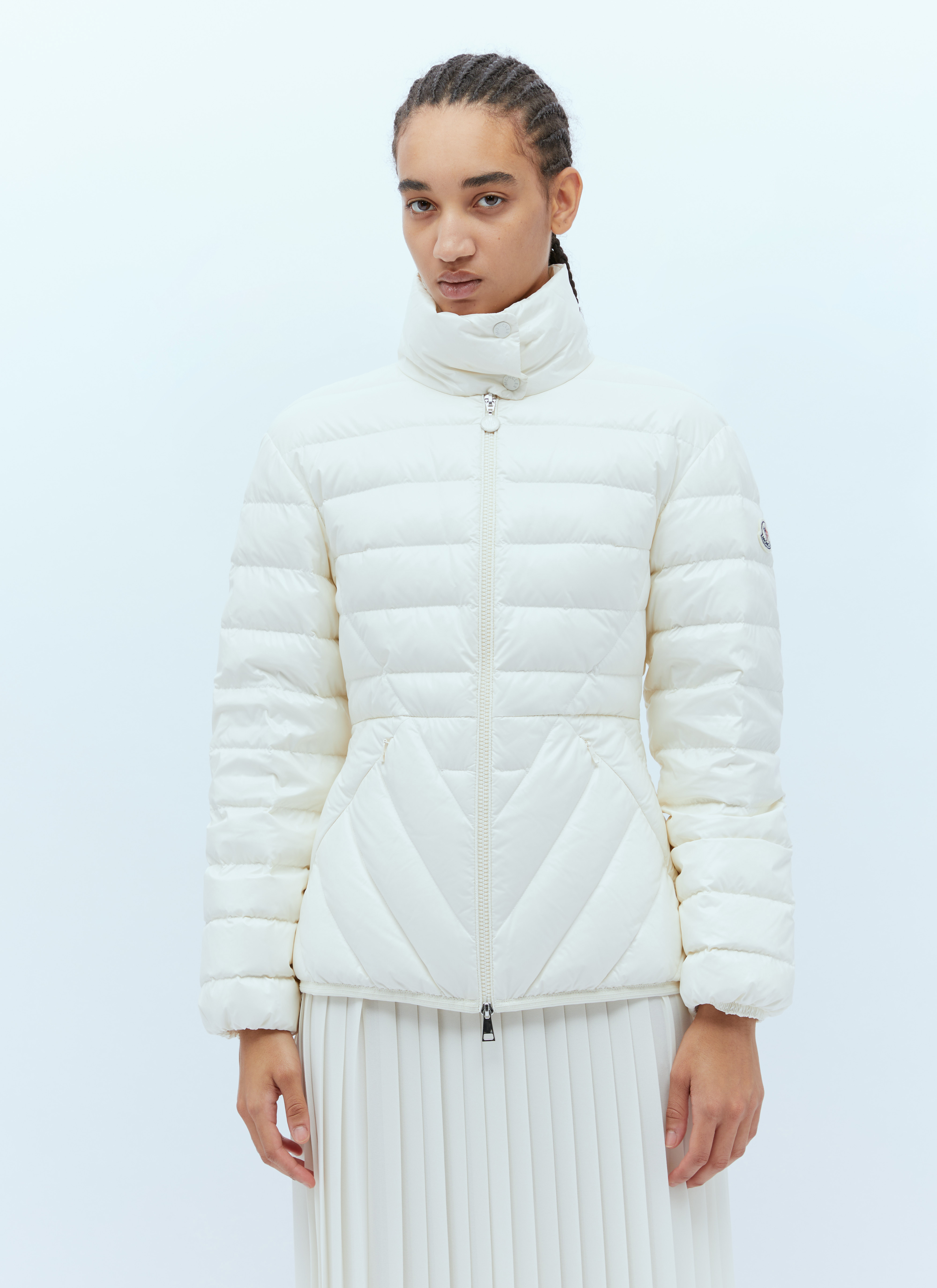 Moncler Women's' Abante Short Down Jacket in White | LN-CC®