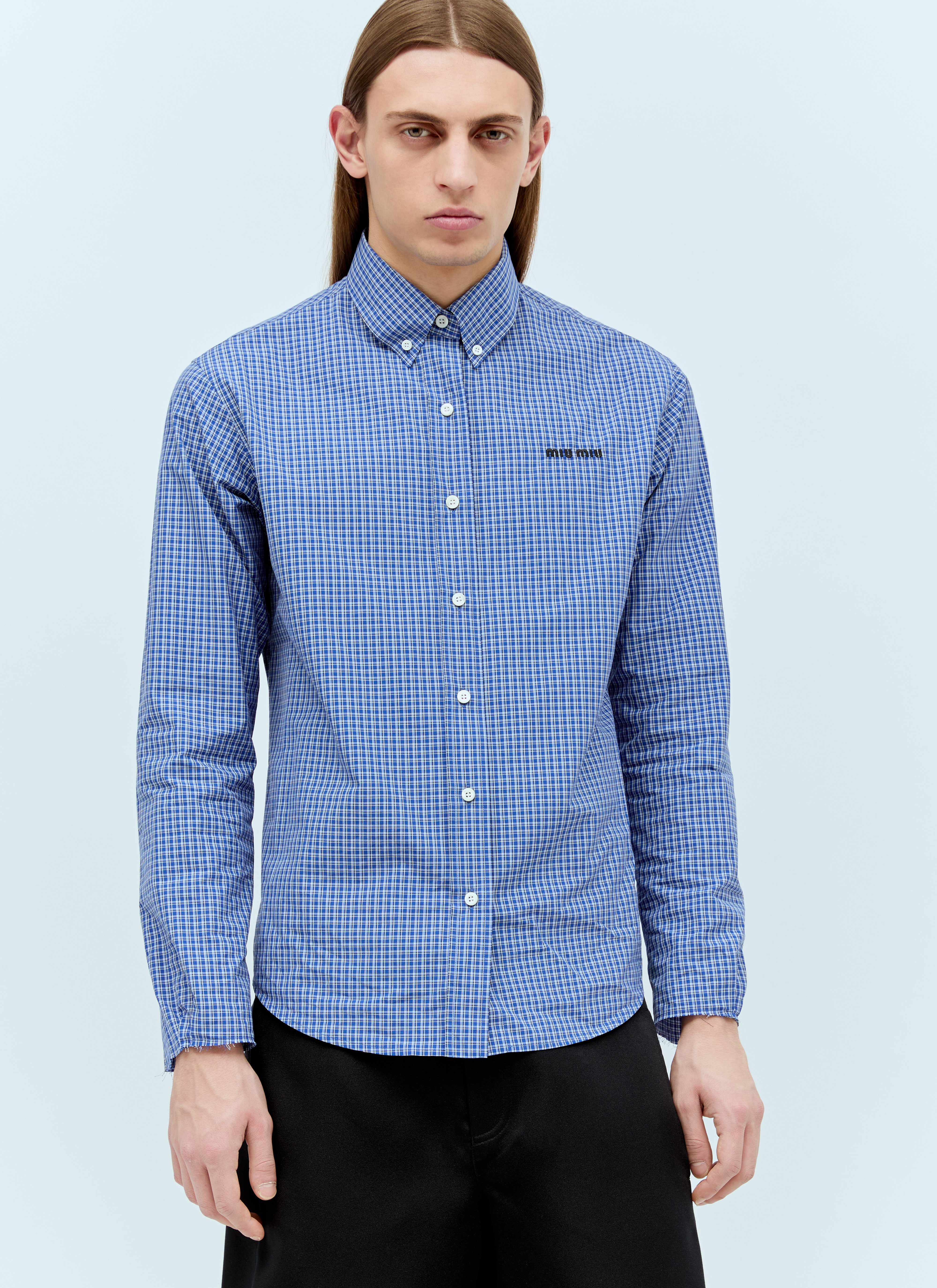 Logo Embroidery Checked Shirt