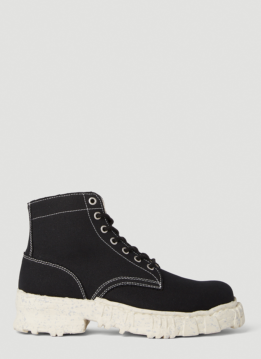 Maison Mihara Yasuhiro Canvas Boots in Black | LN-CC