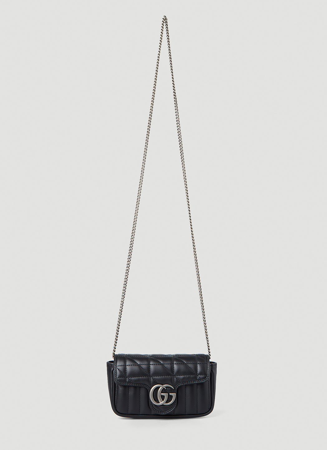 Gucci GG Marmont Matelasse Super Mini Bag White in Leather with