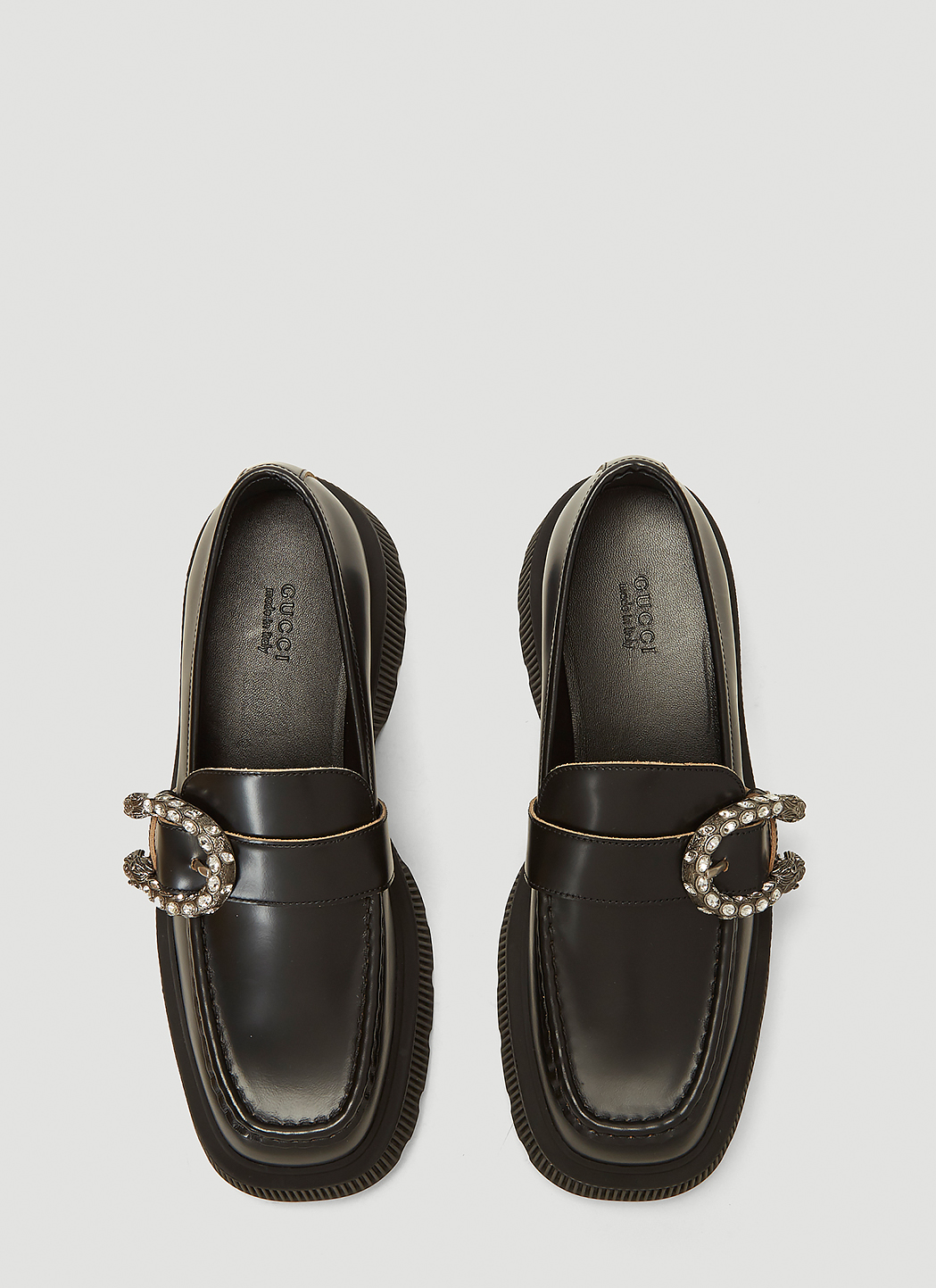 Gucci Hunder Loafers In Black Ln Cc