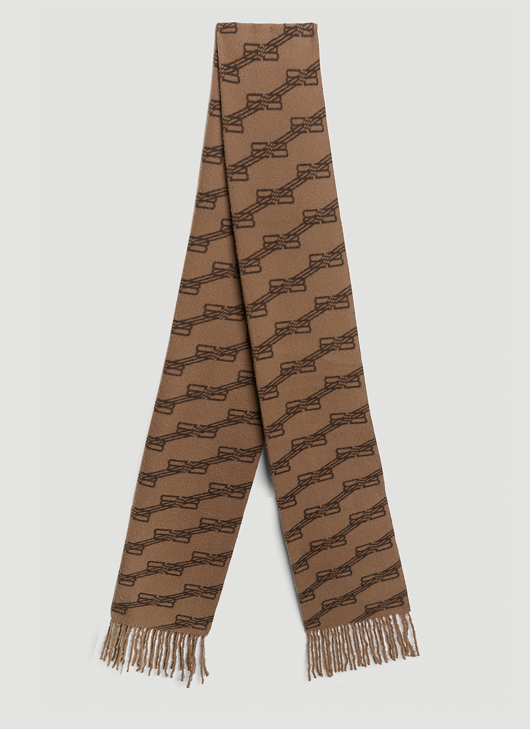 Balenciaga Bb Monogram Scarf - Brown