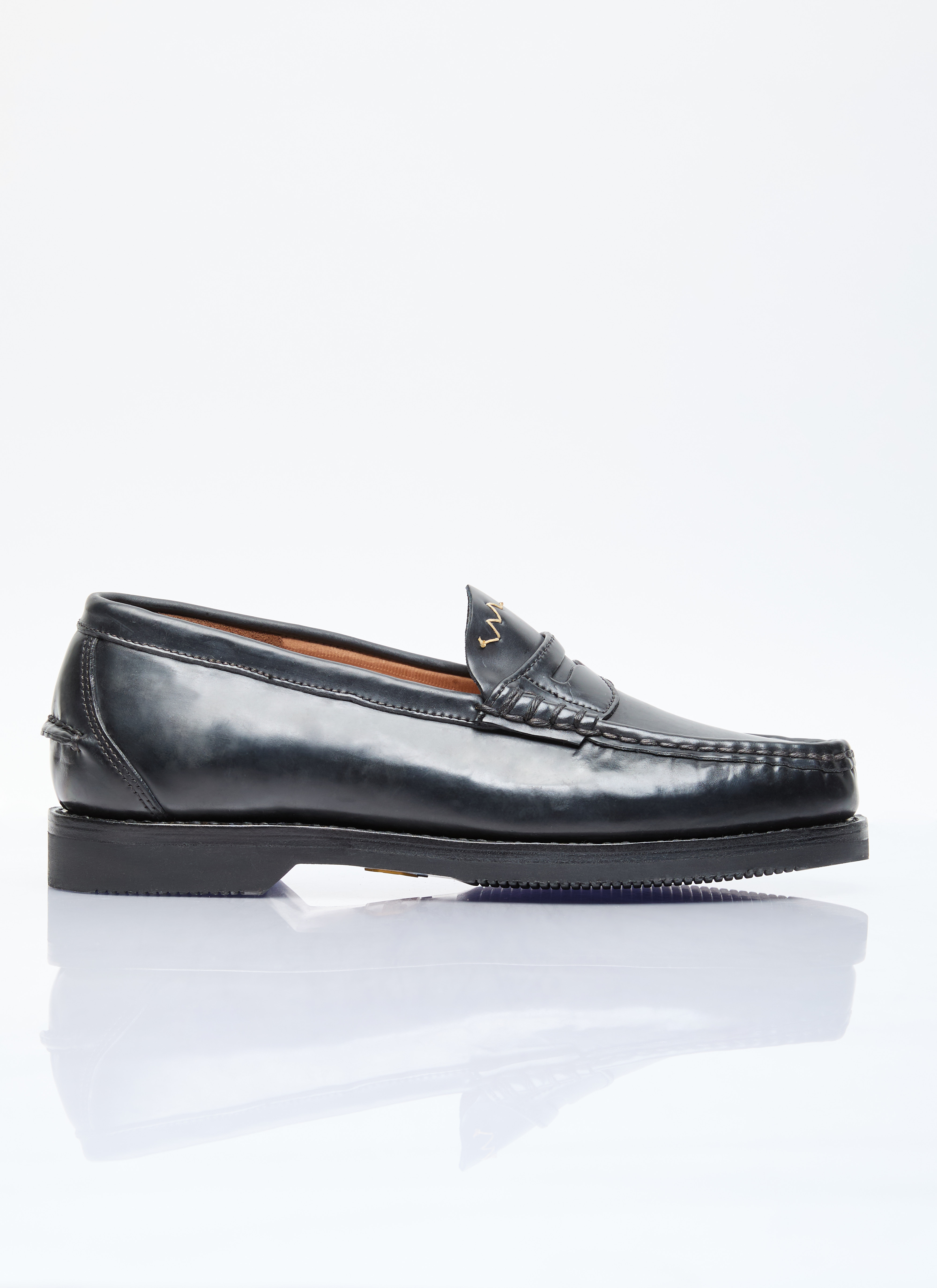 Visvim Men's Fabro-Folk Loafers in Black | LN-CC®