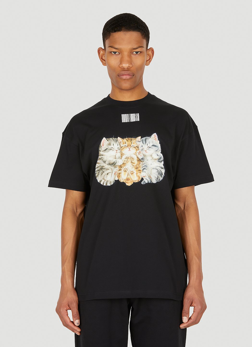 VTMNTS Cute Cat T-Shirt in Black | LN-CC