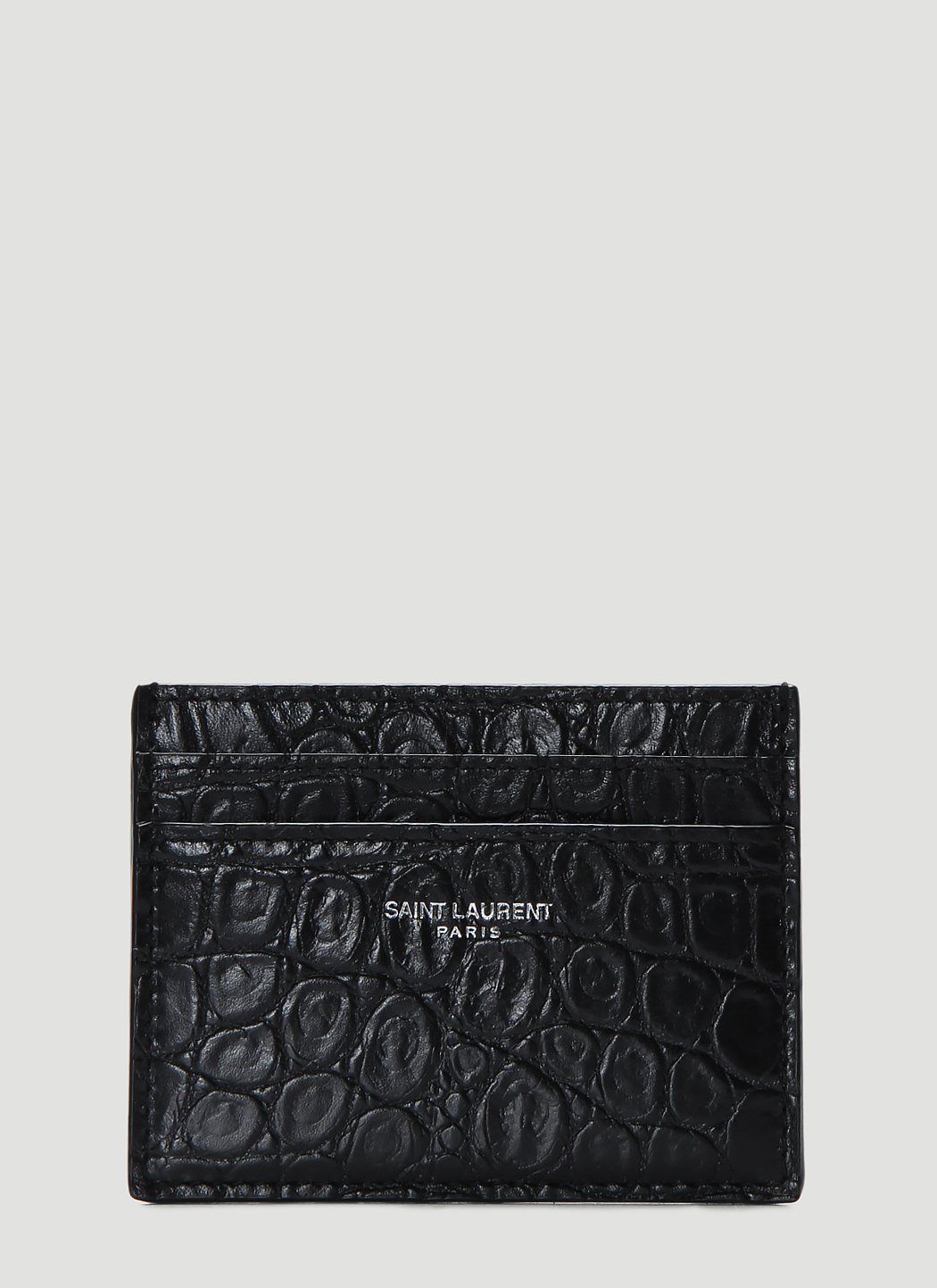 Saint Laurent 男士Crocodile Cardholder Black | LN-CC®