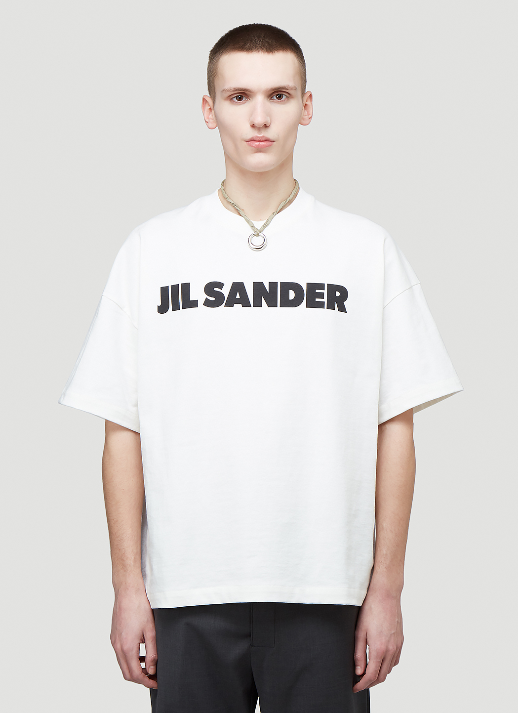 Jil Sander Logo T-Shirt in White | LN-CC