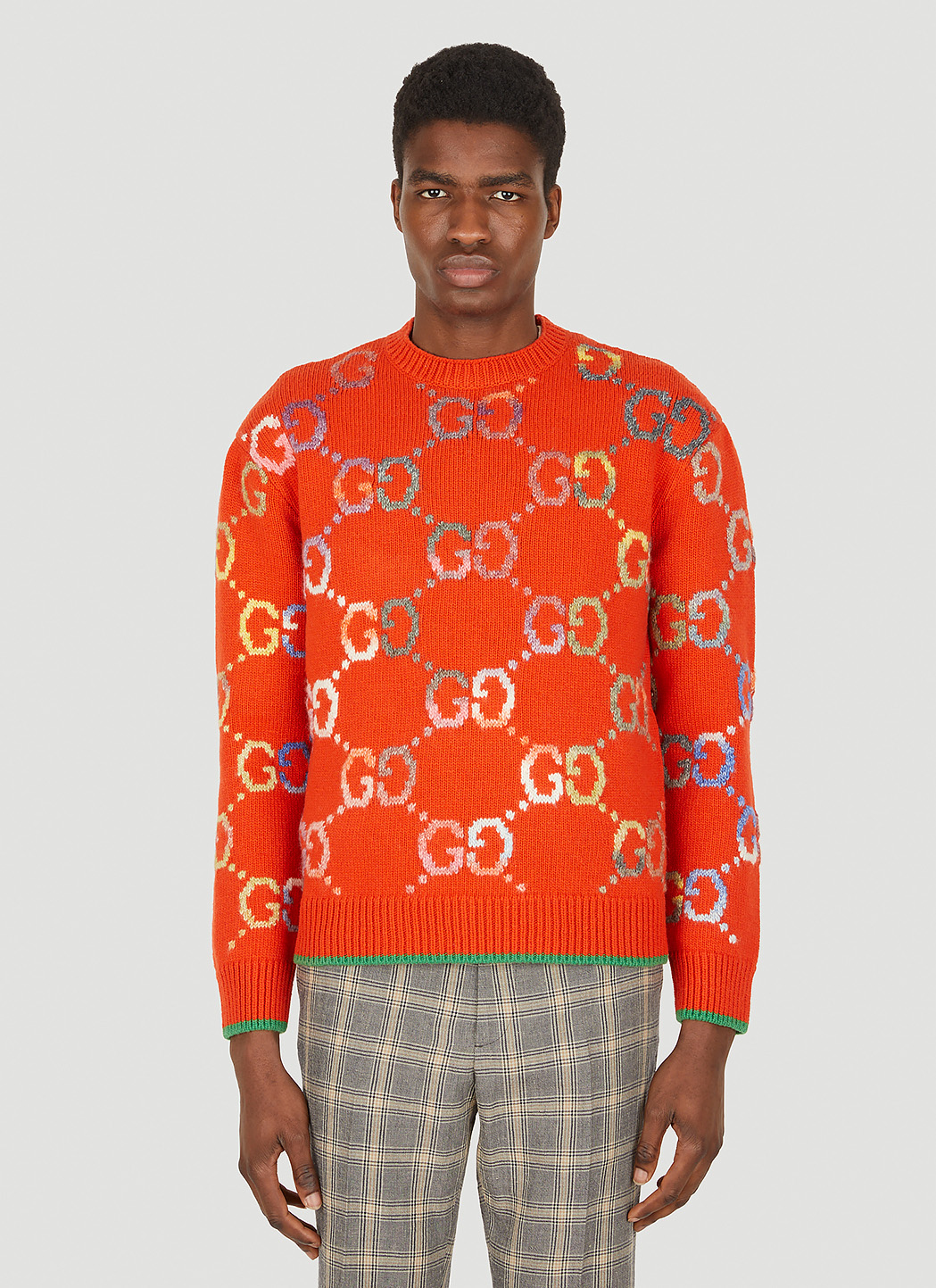 Gucci GG Jacquard Knit Sweater in Orange | LN-CC®