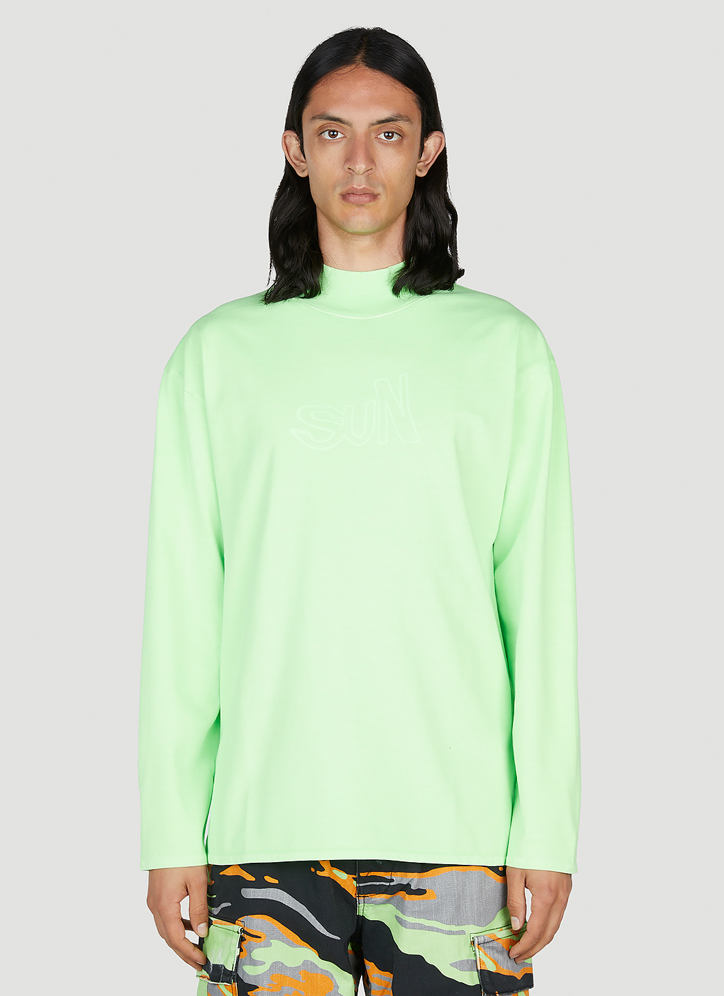 Walter Van Beirendonck graphic-print mock-neck T-shirt