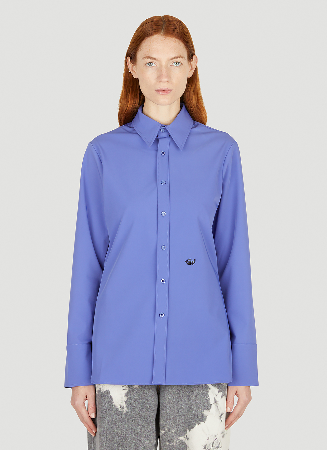 Eytys Trix Button Down Shirt in Blue | LN-CC