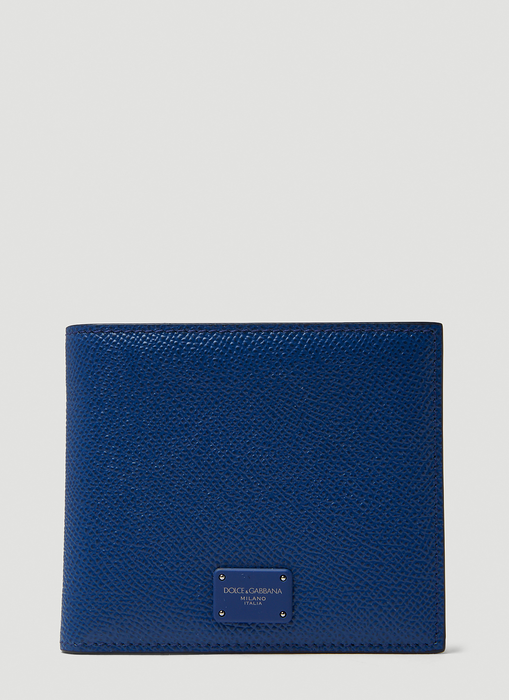 Dolce & Gabbana Men's Logo Plaque Bifold Wallet in Blue | LN-CC®