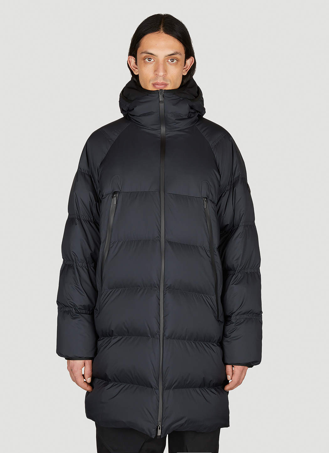 Moncler Men's Exe Long Down Jacket in Black | LN-CC®