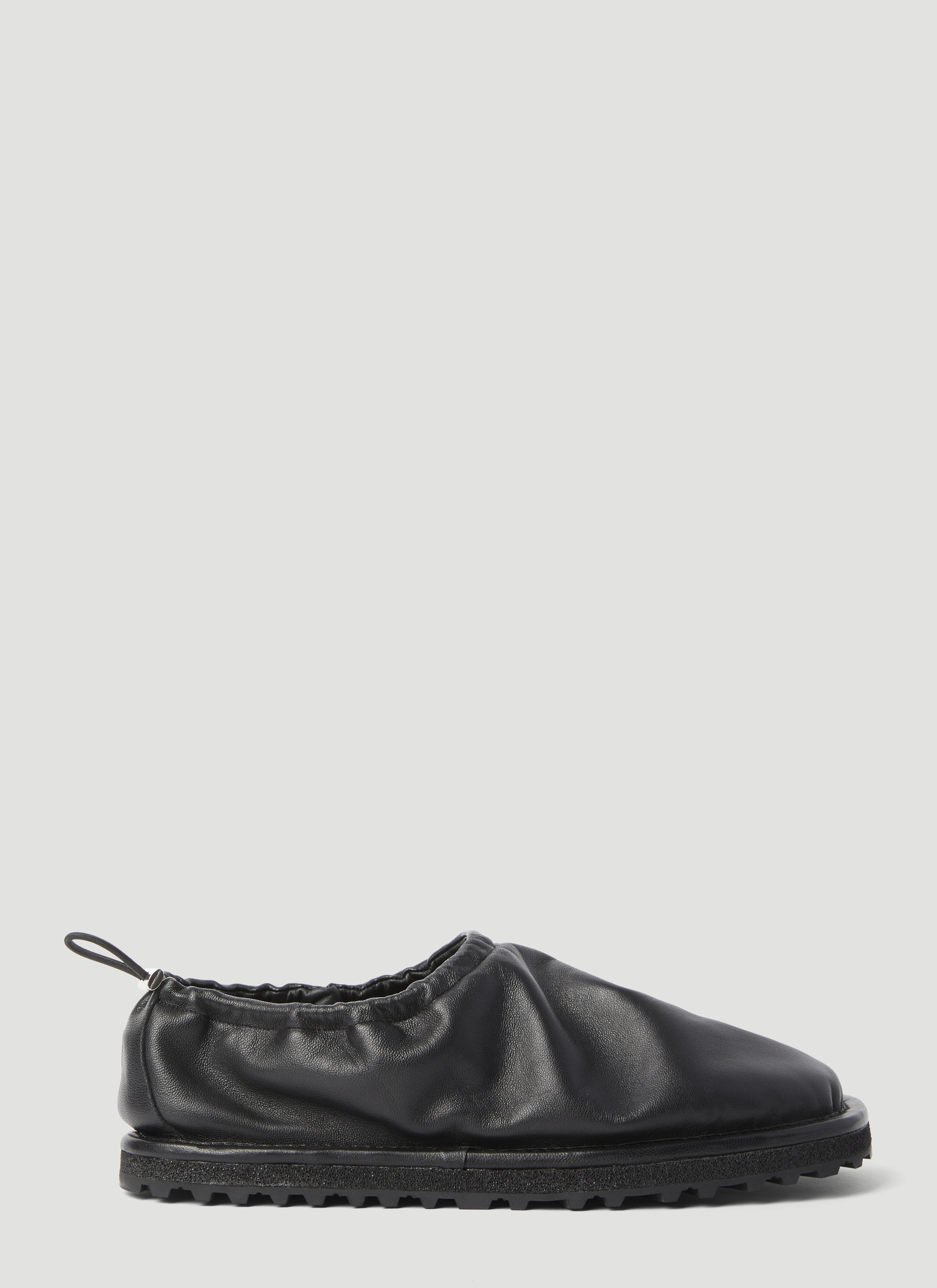 Dries Van Noten Men's Drawstring Slipper Shoes in Black | LN