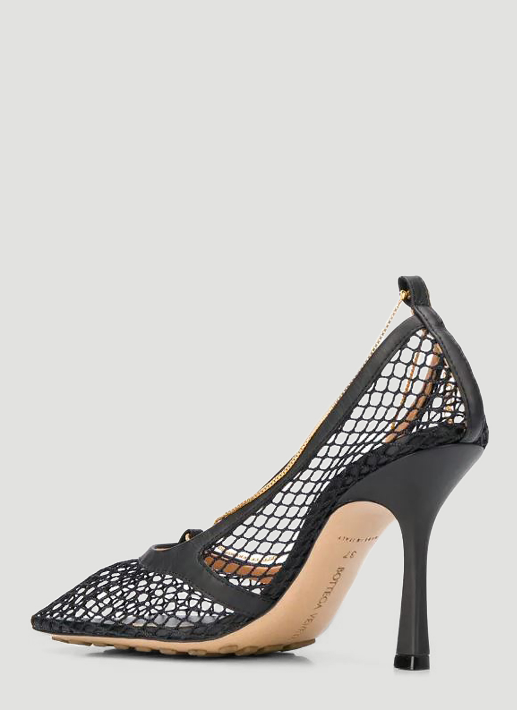 Bottega Veneta Mesh Heeled Pumps in Black | LN-CC