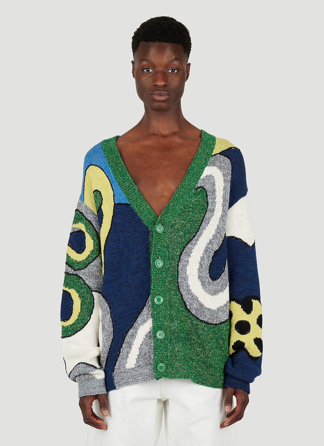 Kenzo Men's Abstract Cardigan in Green | LN-CC®