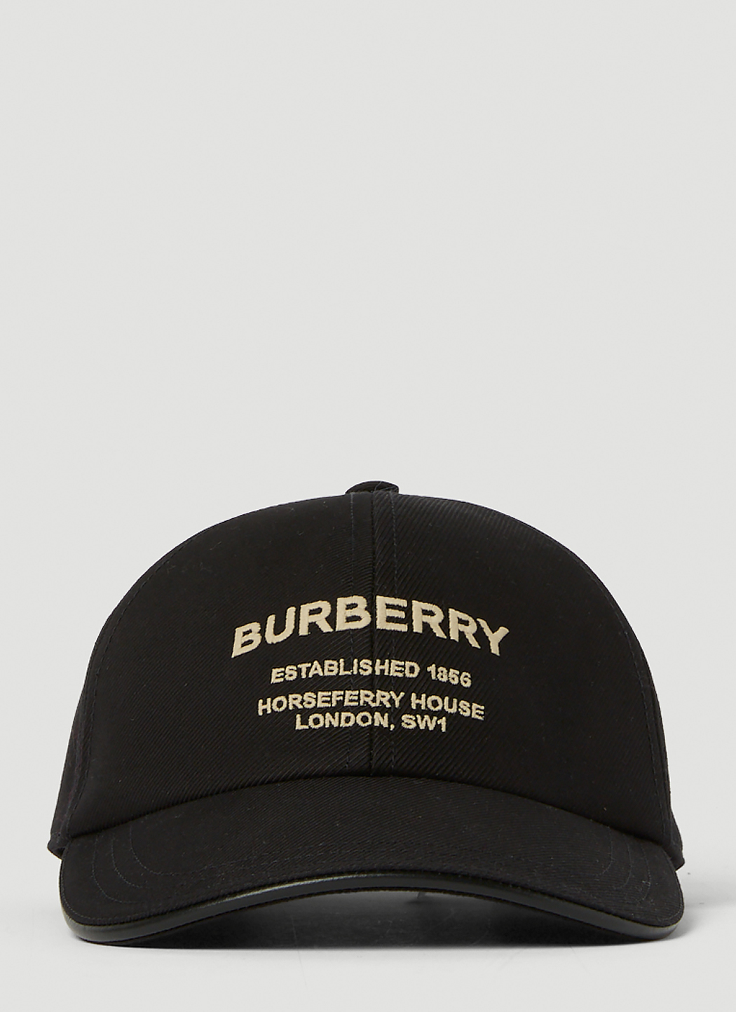 Burberry Logo Embroidery Baseball Cap in Black fur Damen LN CC