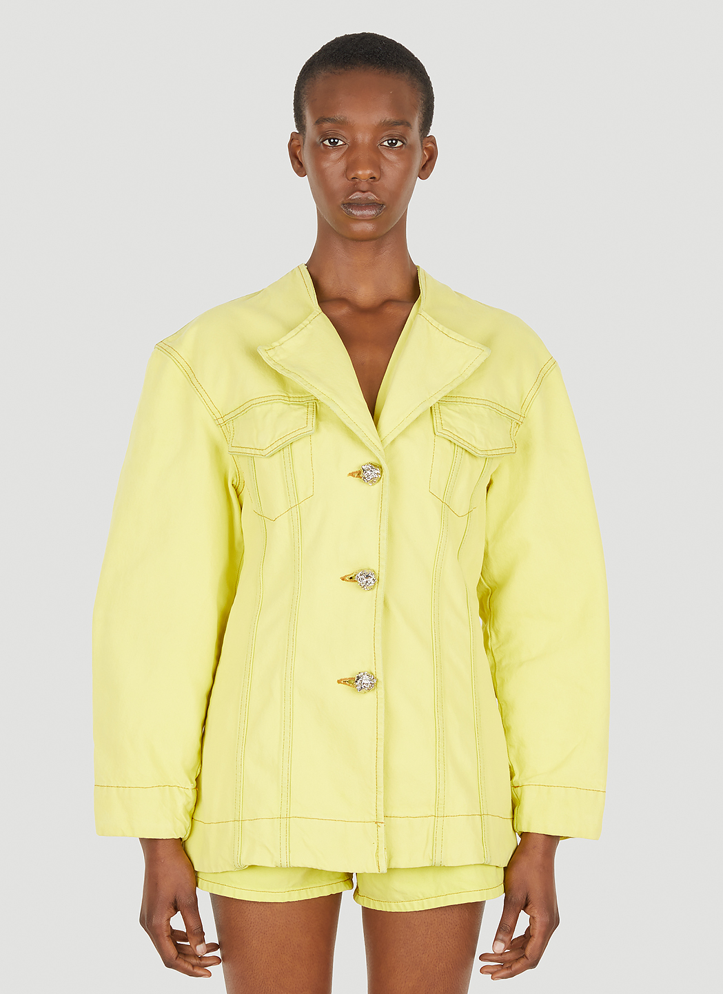 Zara yellow deals jean jacket