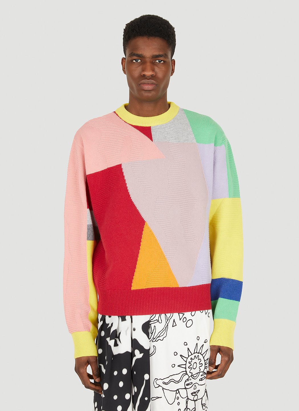 Colour block deals sweater mens