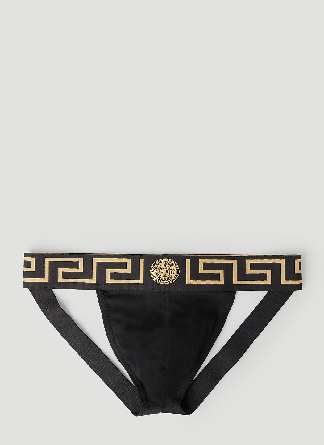 Versace, Underwear & Socks, Versace Mens Greca Border Thong In Black