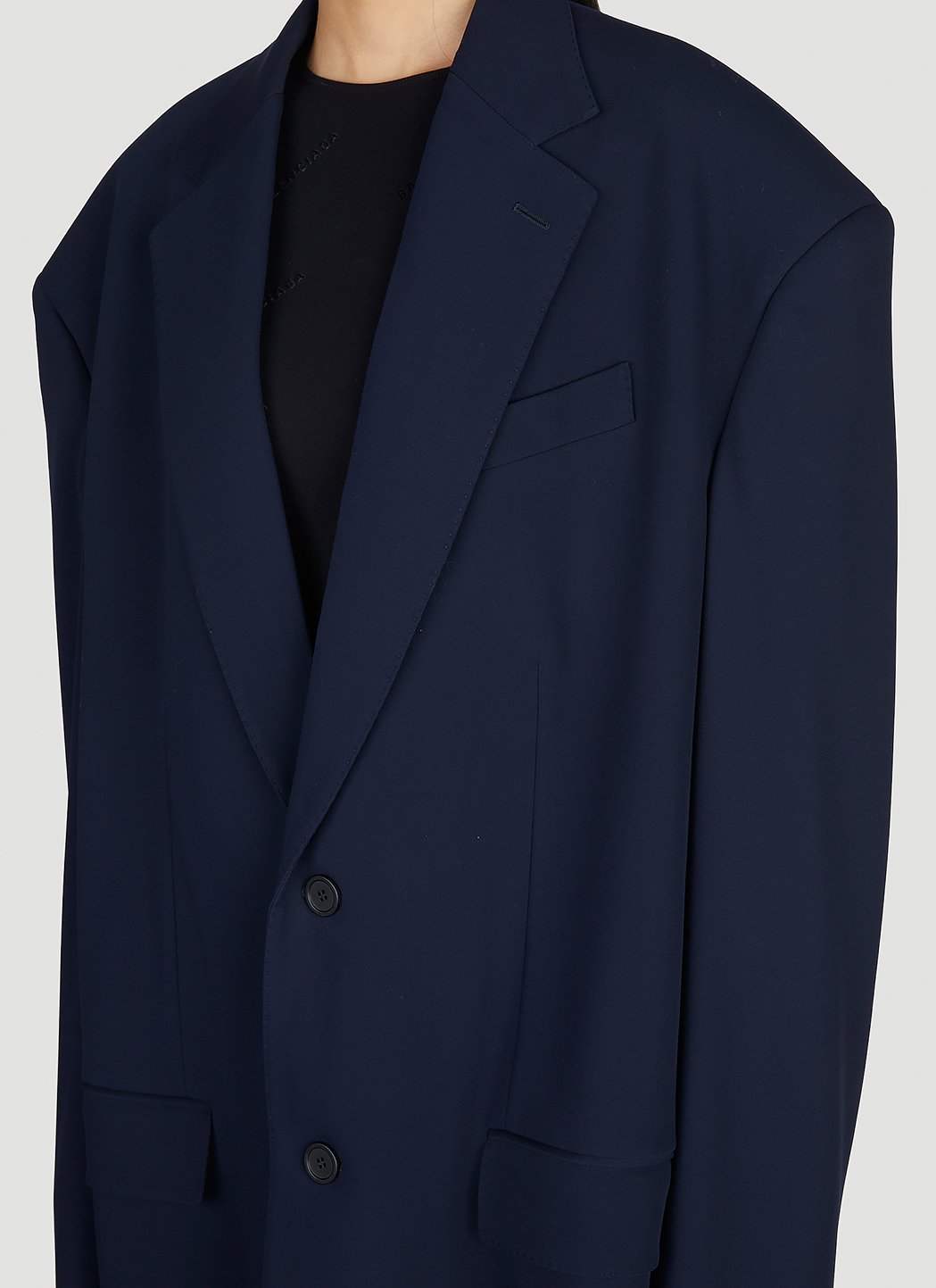 Balenciaga flap tailored blazer - Blue