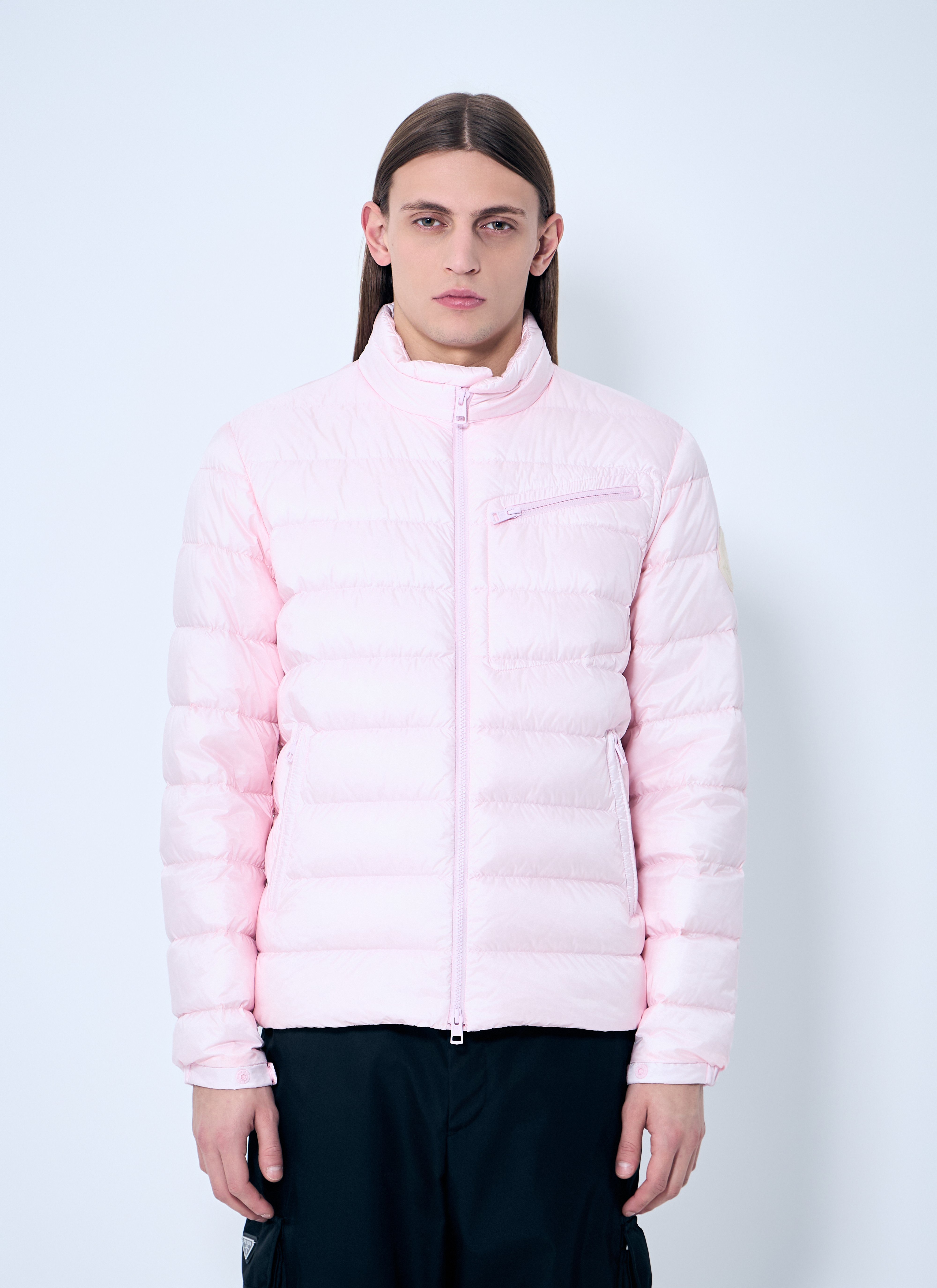 Moncler Men s Amalteas Short Down Jacket in Pink LN CC