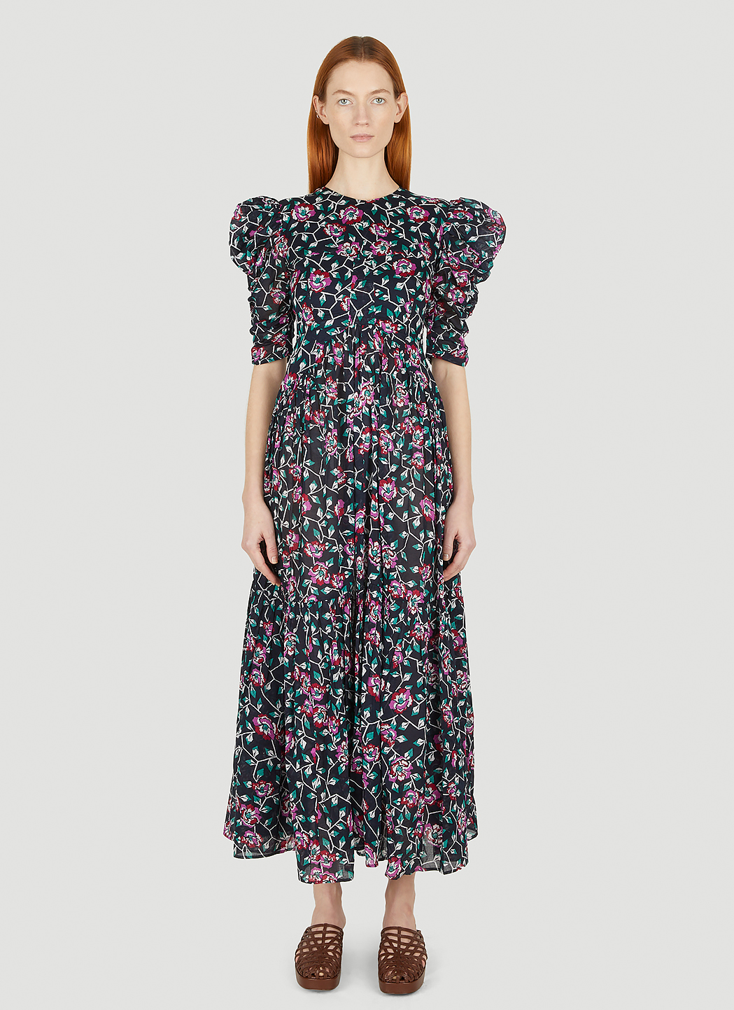 Isabel Marant Étoile Sichelle Floral Dress in Black | LN-CC®