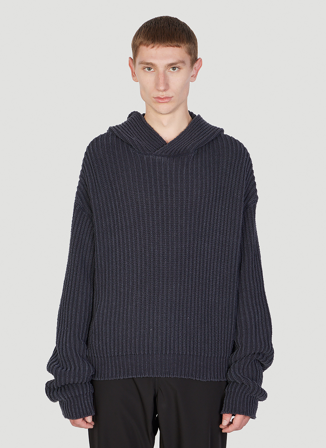 Our Legacy Knitted Sailor Hooded Sweater in Dark Blue | LN-CC®