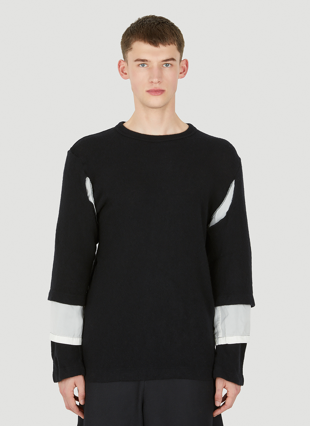 Comme Des Garçons Homme Plus Men's Cutout Sweater in Black