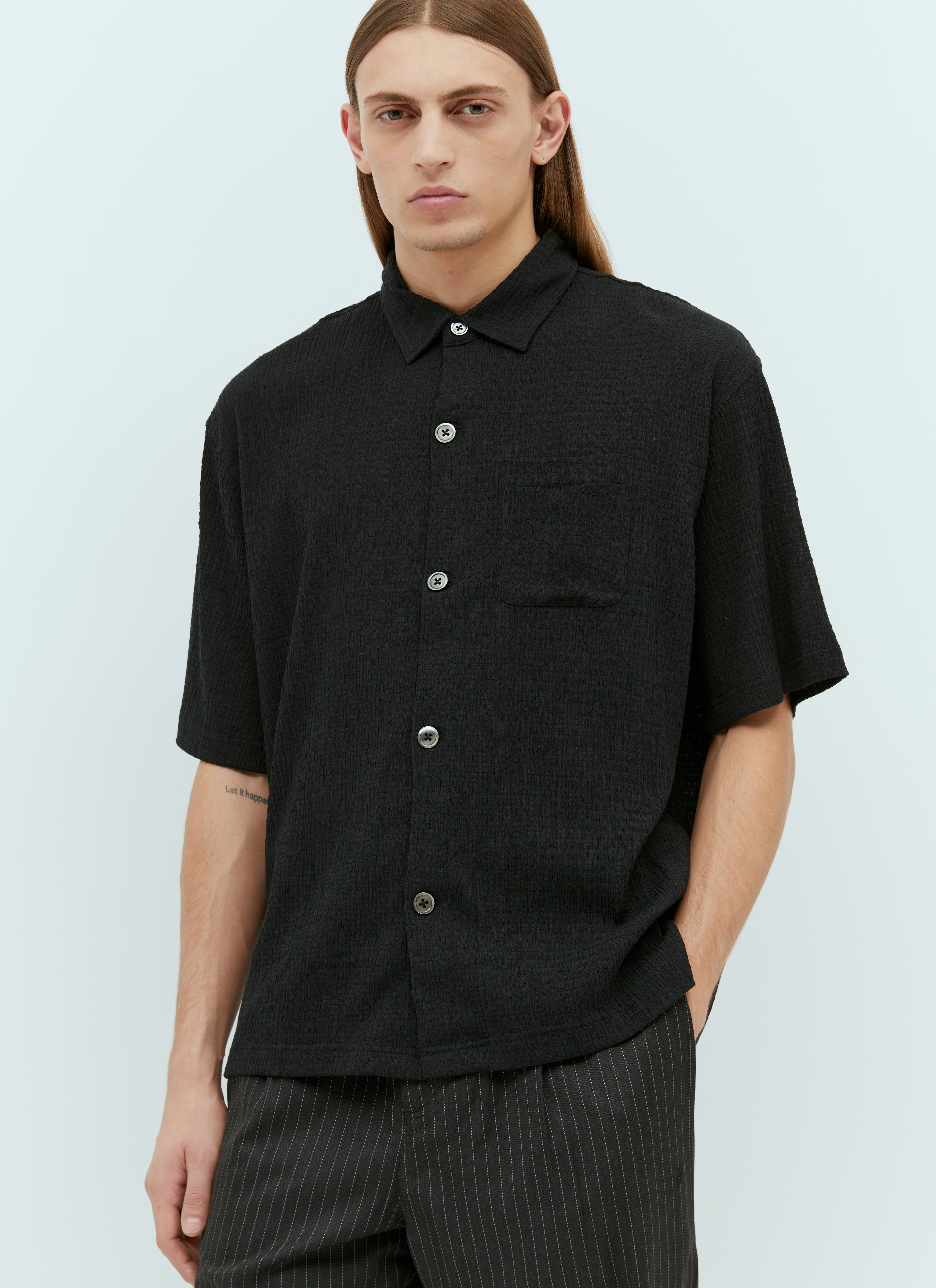 Stüssy Wrinky Gingham Shirt in Black | LN-CC®