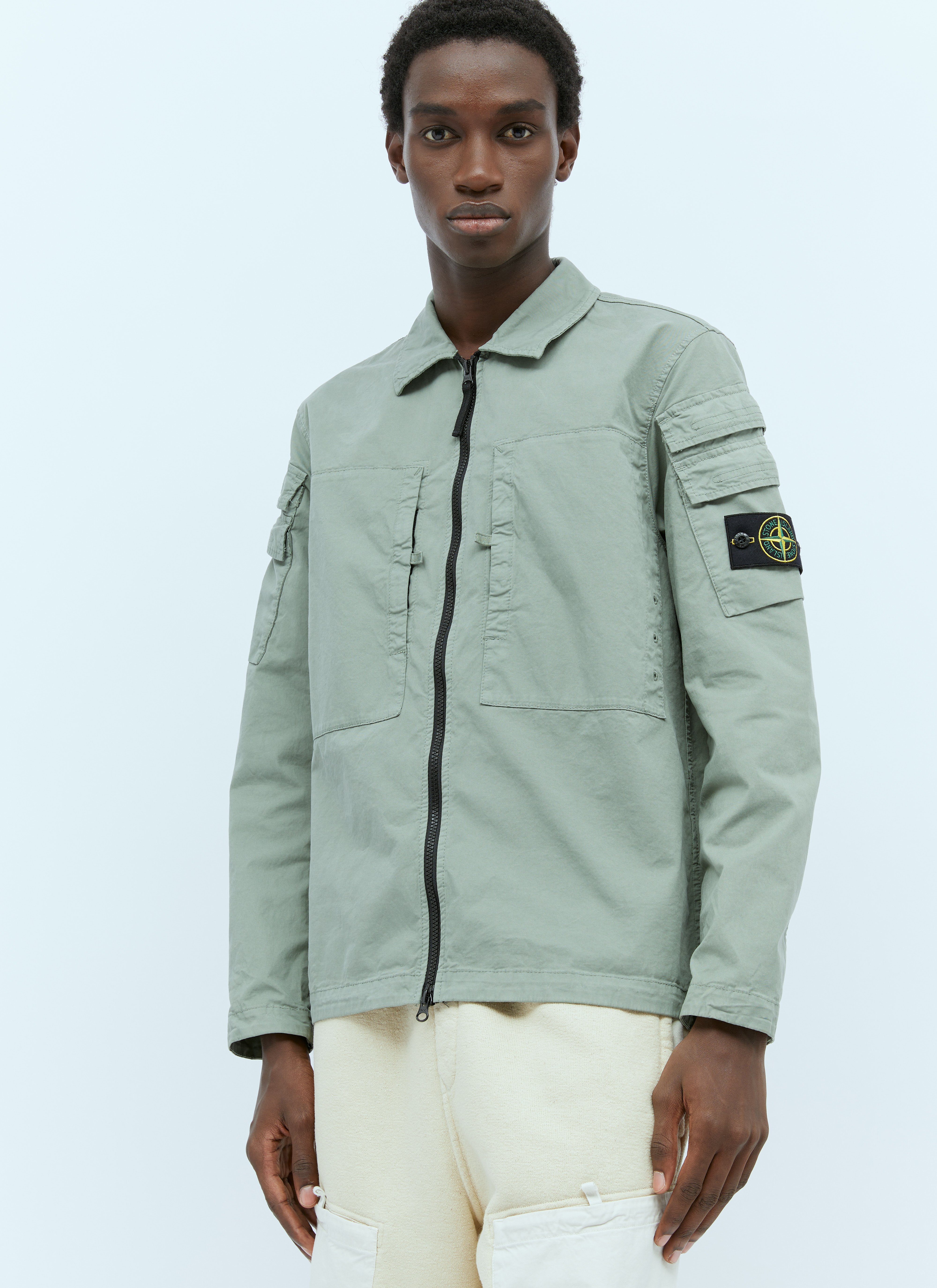 Stone island cheap green overshirt