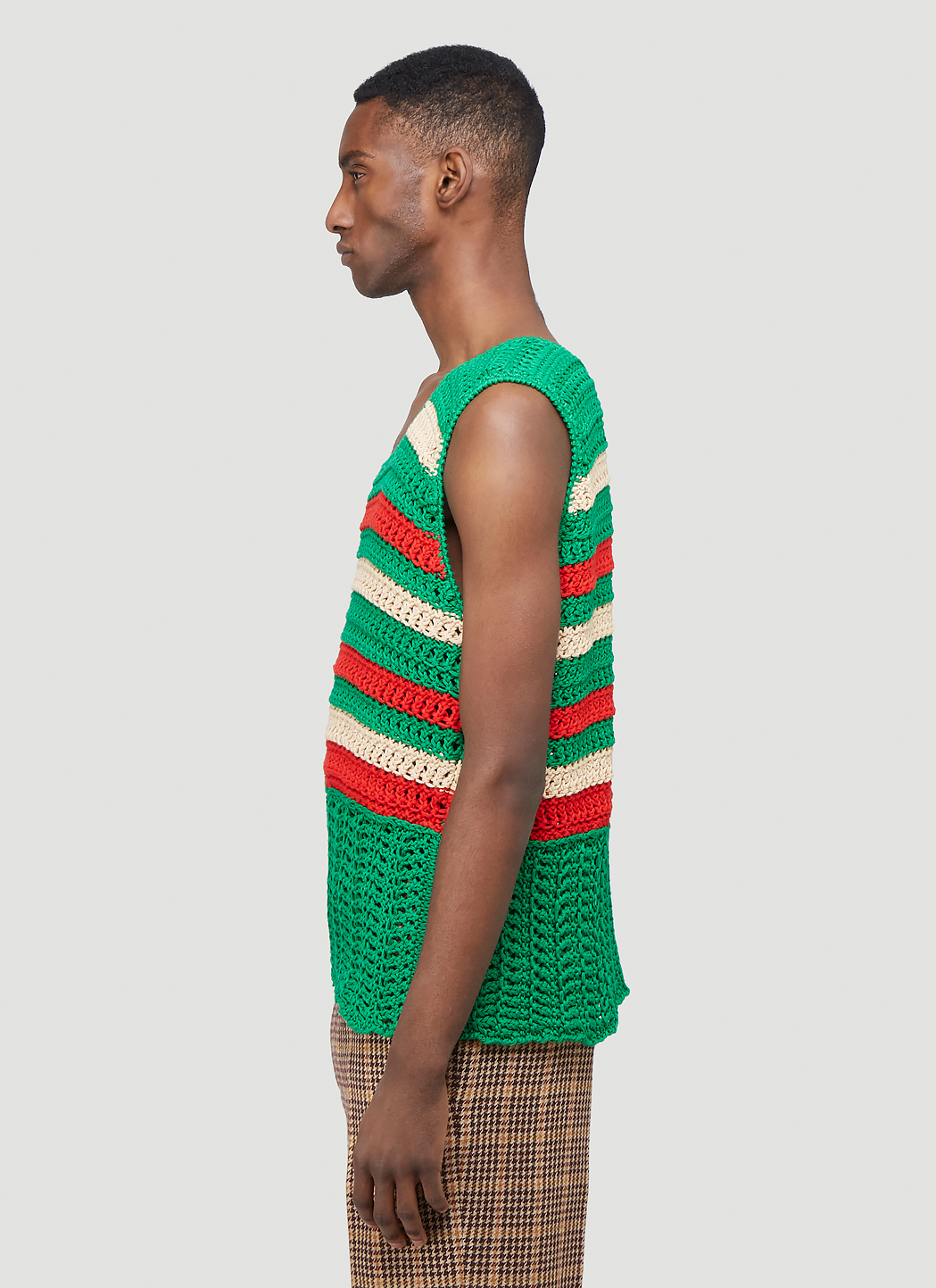 Gucci Men's Knitted Vest Top in Green LNCC