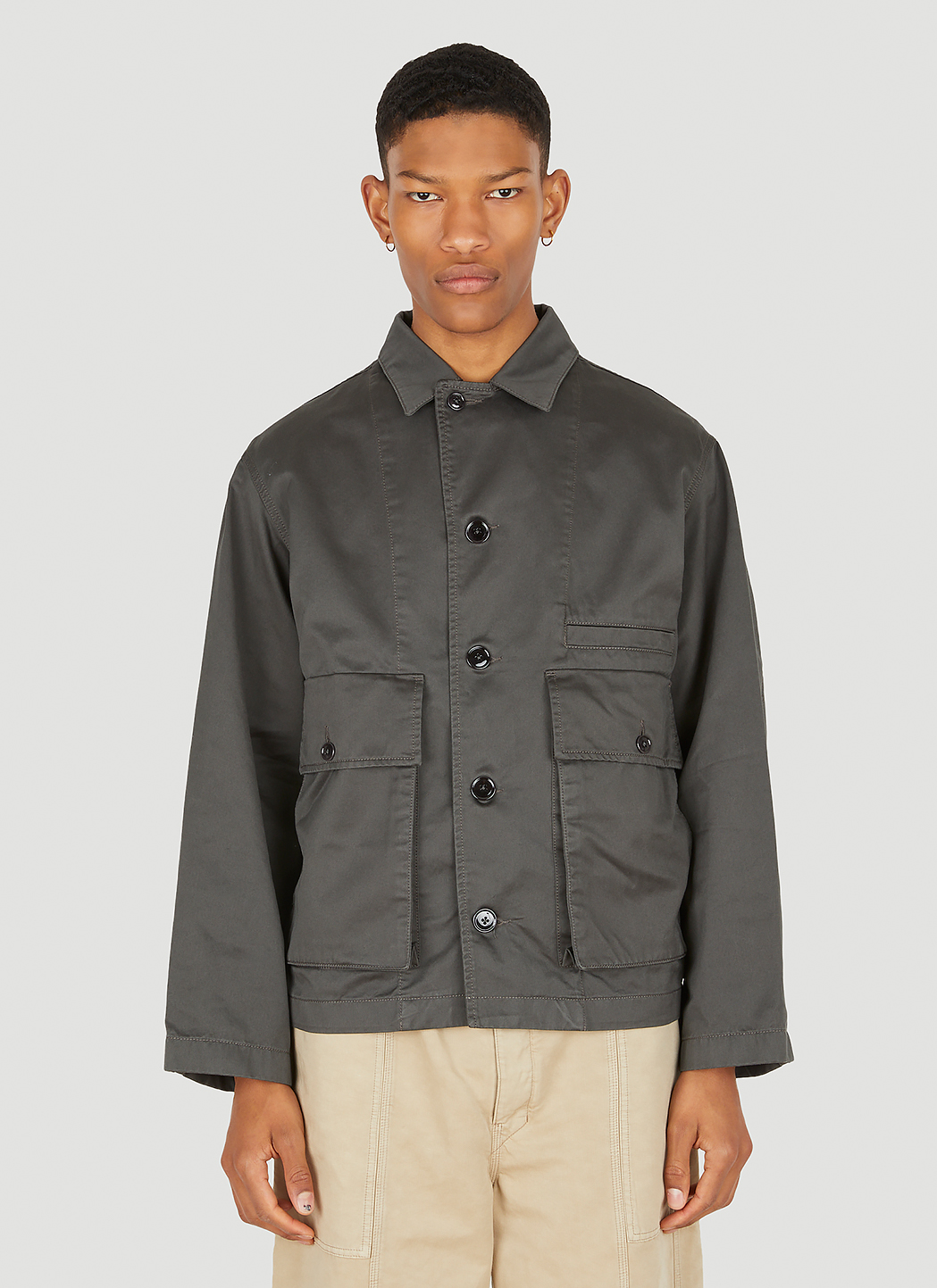 Lemaire Boxy Blouson Jacket in Grey | LN-CC®