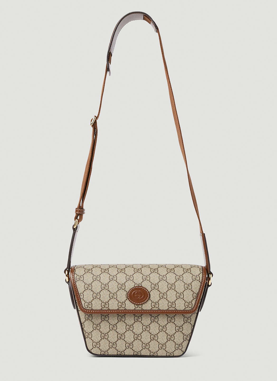 Gucci GG Supreme Canvas Shoulder Bag in Beige LN CC