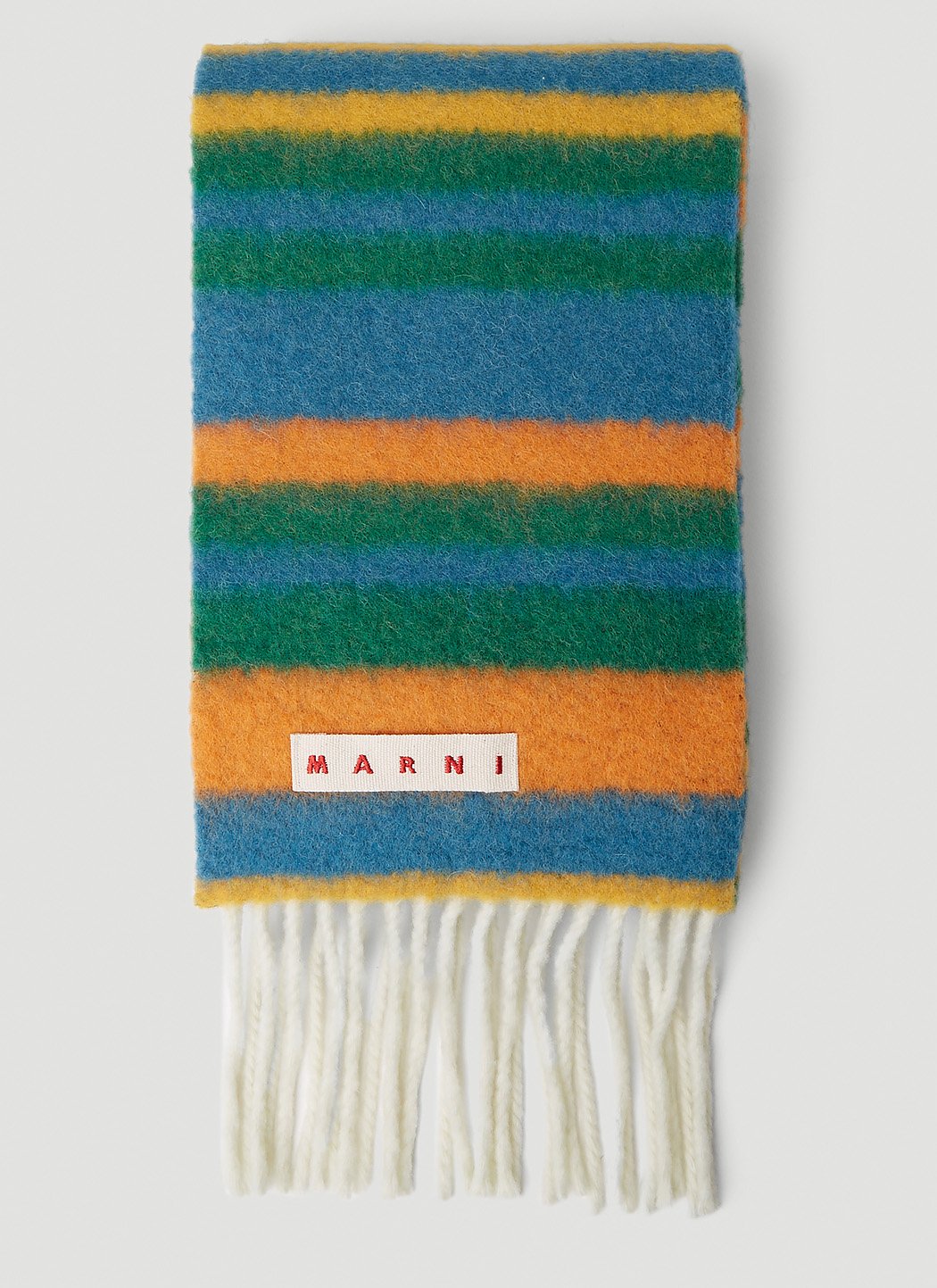 Marni Unisex Stripe Scarf in Green | LN-CC®