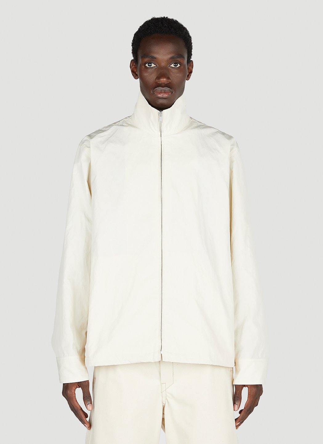 Jil Sander Men's 24 Zip Jacket in Cream | LN-CC®