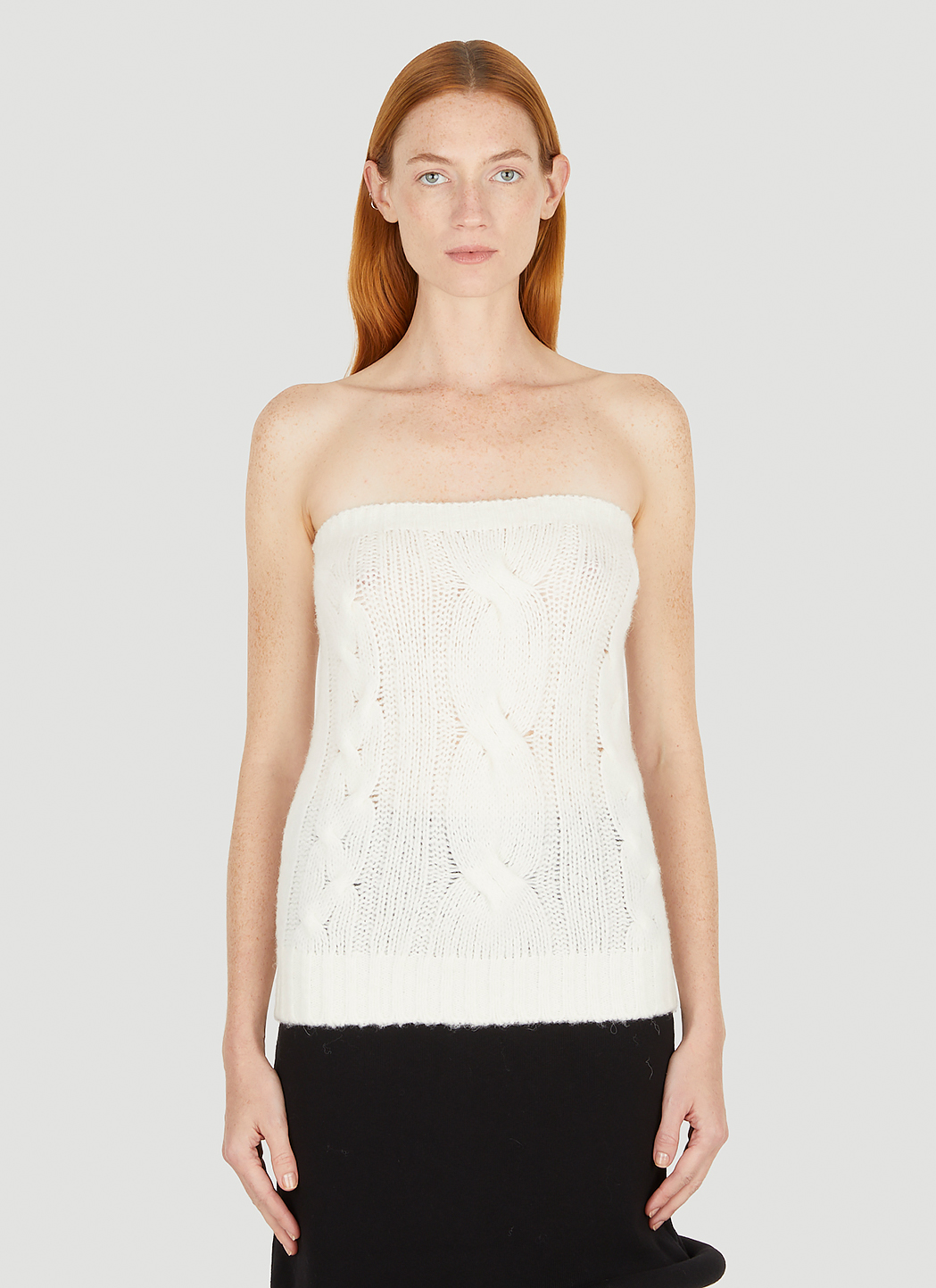 Structured on sale strapless top