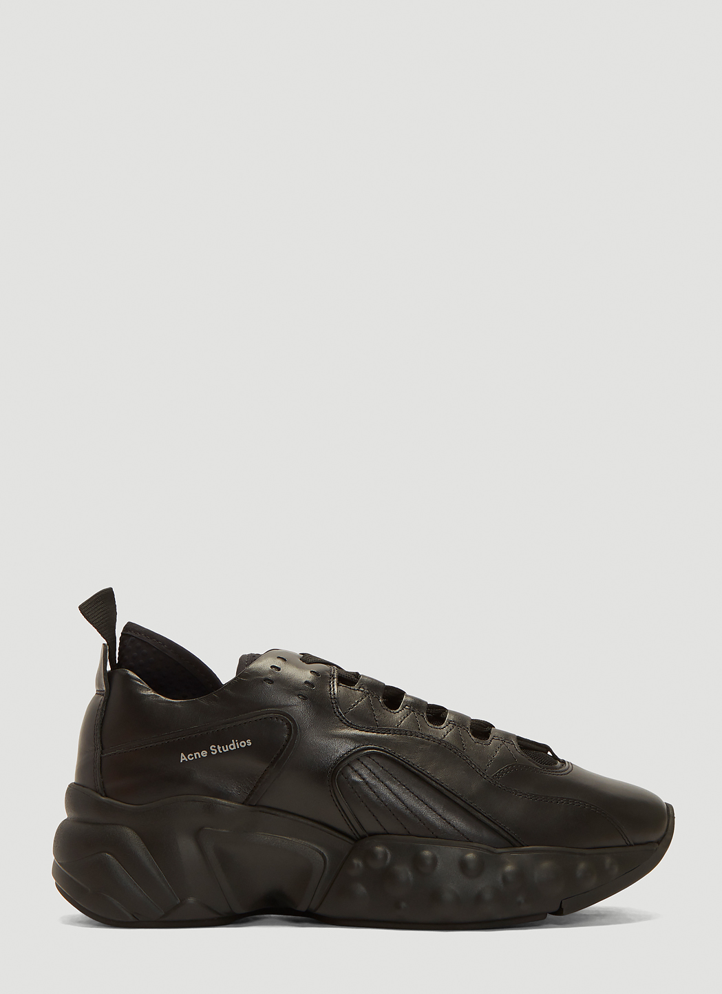 Acne Studios Rockaway Technical Leather Sneakers Black | LN-CC®